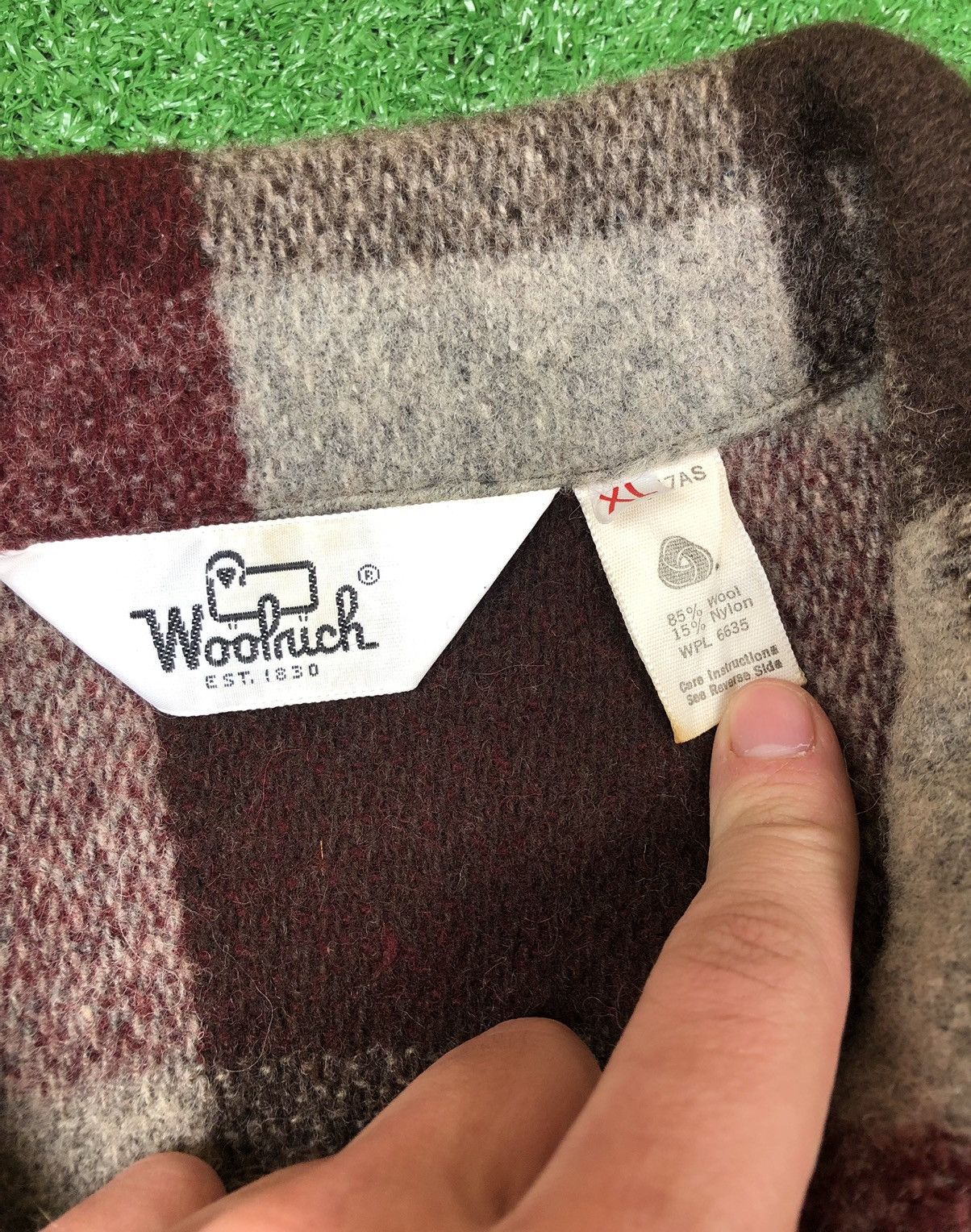 Vintage × Woolrich Woolen Mills Vintage 90s Woolrich Heavy Wool Mackinaw Jacket Pockets Size US XL / EU 56 / 4 - 5 Thumbnail