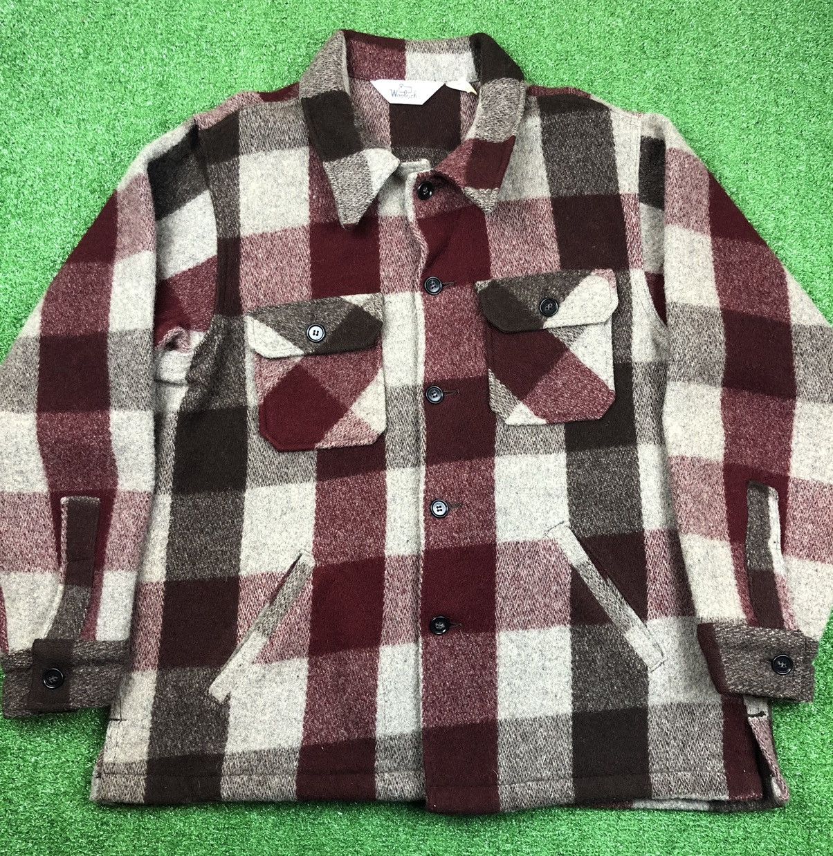 Vintage × Woolrich Woolen Mills Vintage 90s Woolrich Heavy Wool Mackinaw Jacket Pockets Size US XL / EU 56 / 4 - 2 Thumbnail