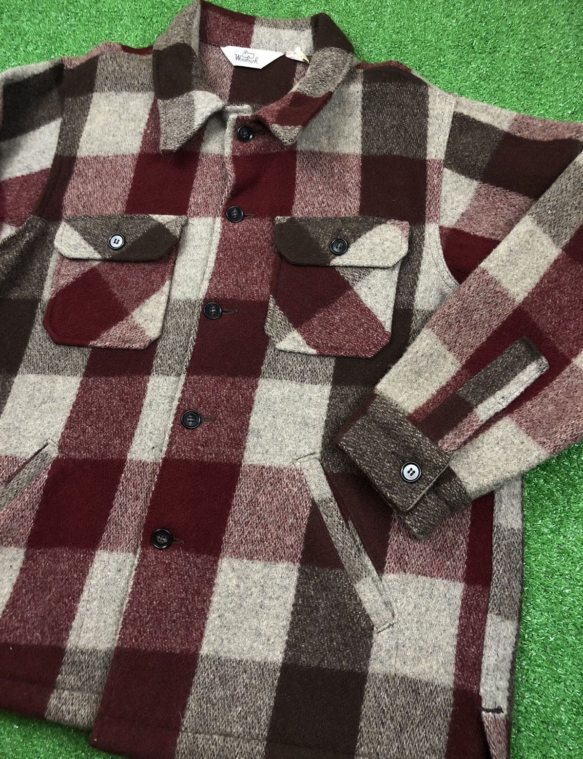 Vintage × Woolrich Woolen Mills Vintage 90s Woolrich Heavy Wool Mackinaw Jacket Pockets Size US XL / EU 56 / 4 - 1 Thumbnail