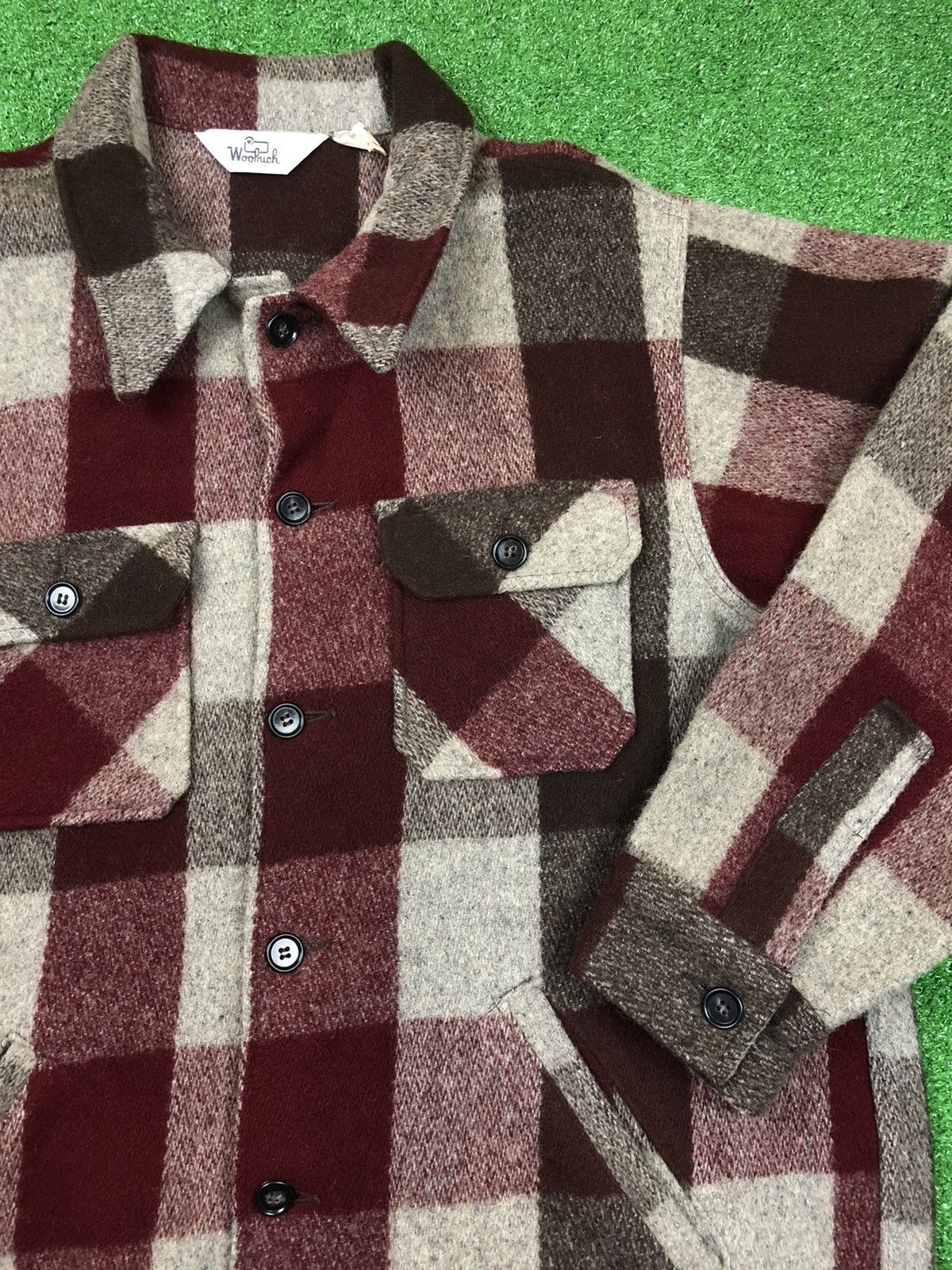 Vintage × Woolrich Woolen Mills Vintage 90s Woolrich Heavy Wool Mackinaw Jacket Pockets Size US XL / EU 56 / 4 - 3 Thumbnail