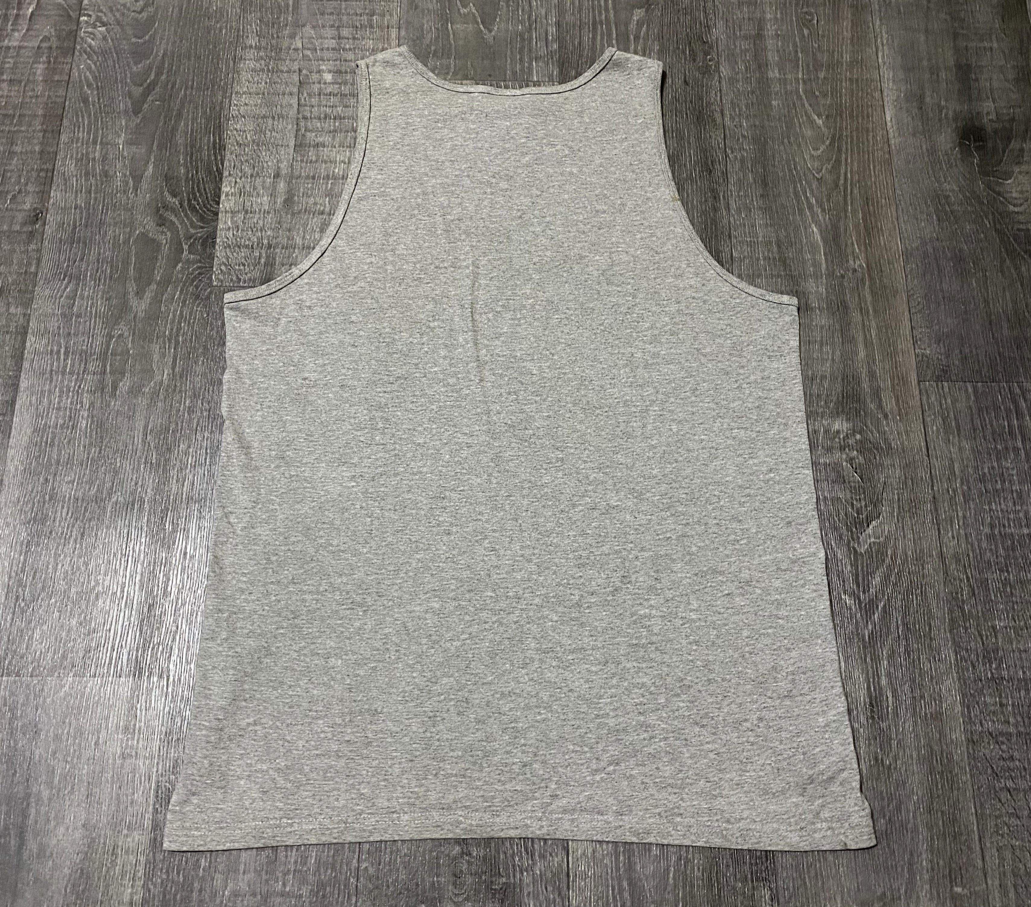 Stussy Stussy Grey Cotton Sleeveless Shirt White Big Logo Tank Top Size US L / EU 52-54 / 3 - 3 Thumbnail