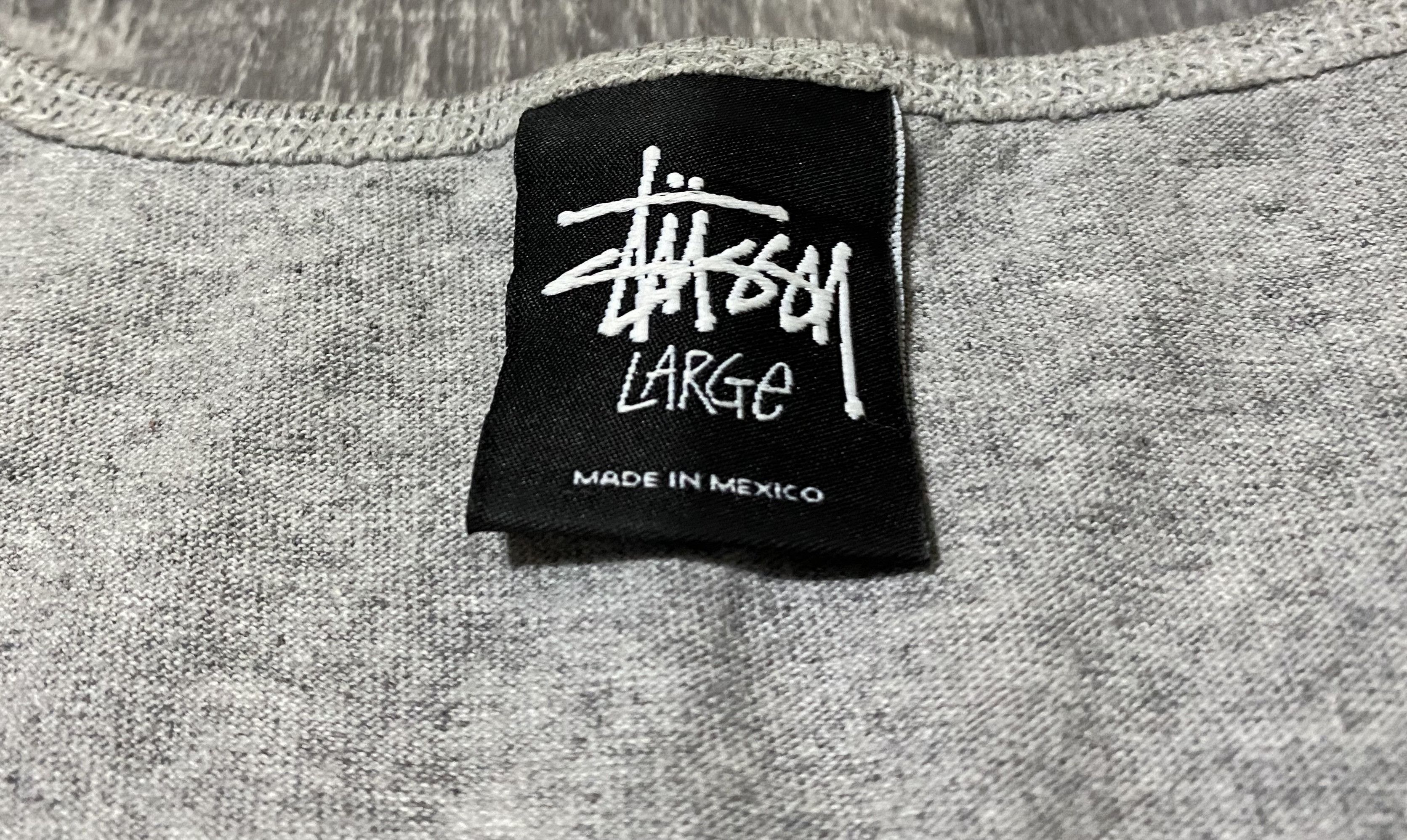 Stussy Stussy Grey Cotton Sleeveless Shirt White Big Logo Tank Top Size US L / EU 52-54 / 3 - 6 Thumbnail