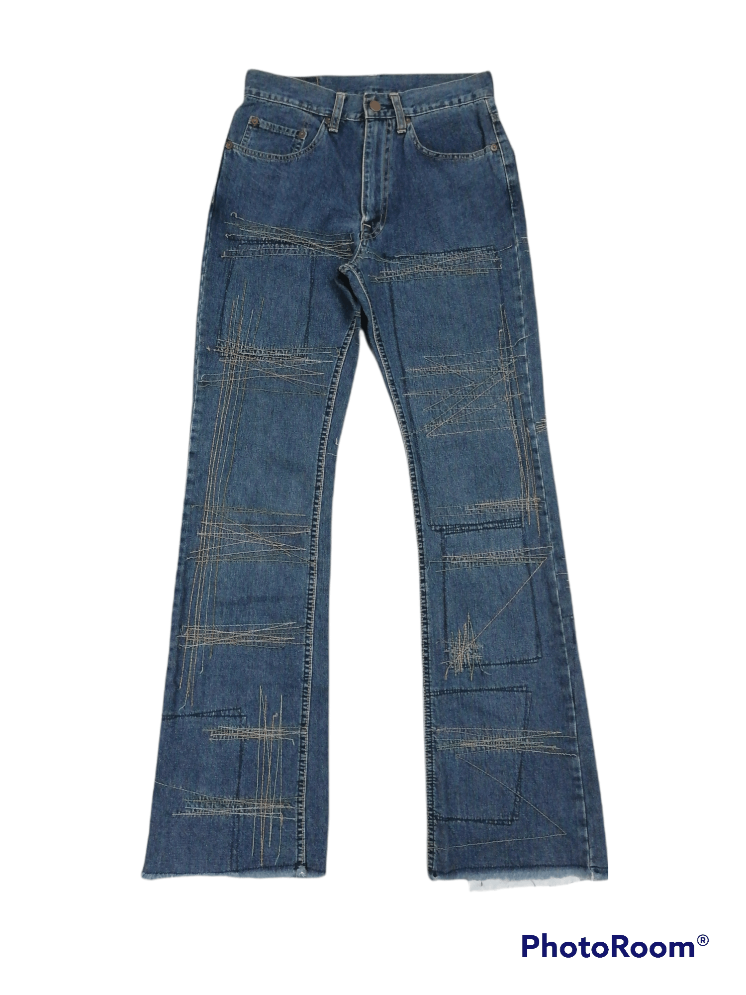 image of Flare Jeans Hysteric Glamour Denim Pants in Blue, Men's (Size 27)