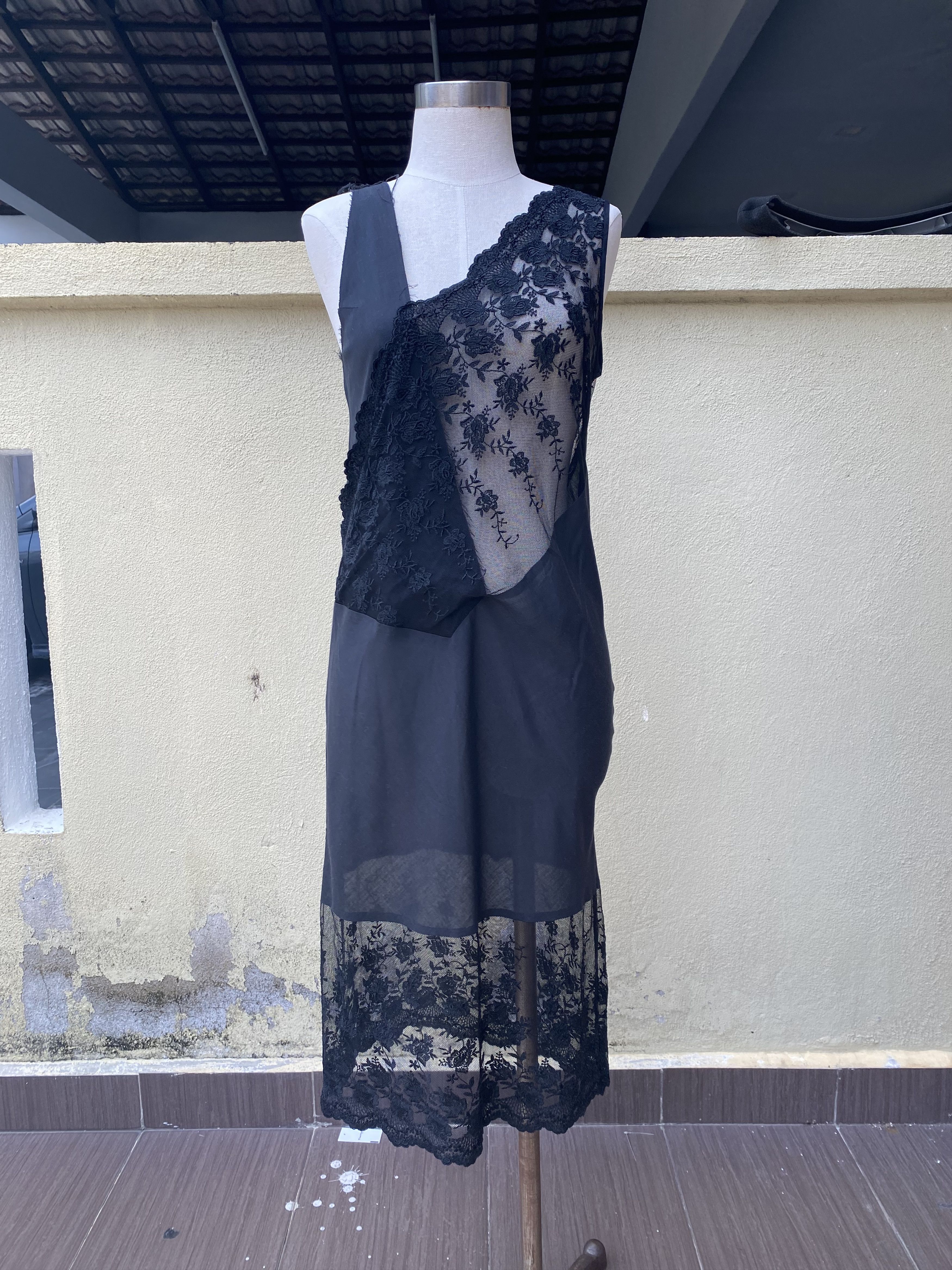 Image of Lad Musician Black Maxi Lace Dress, Women's (Size Small)