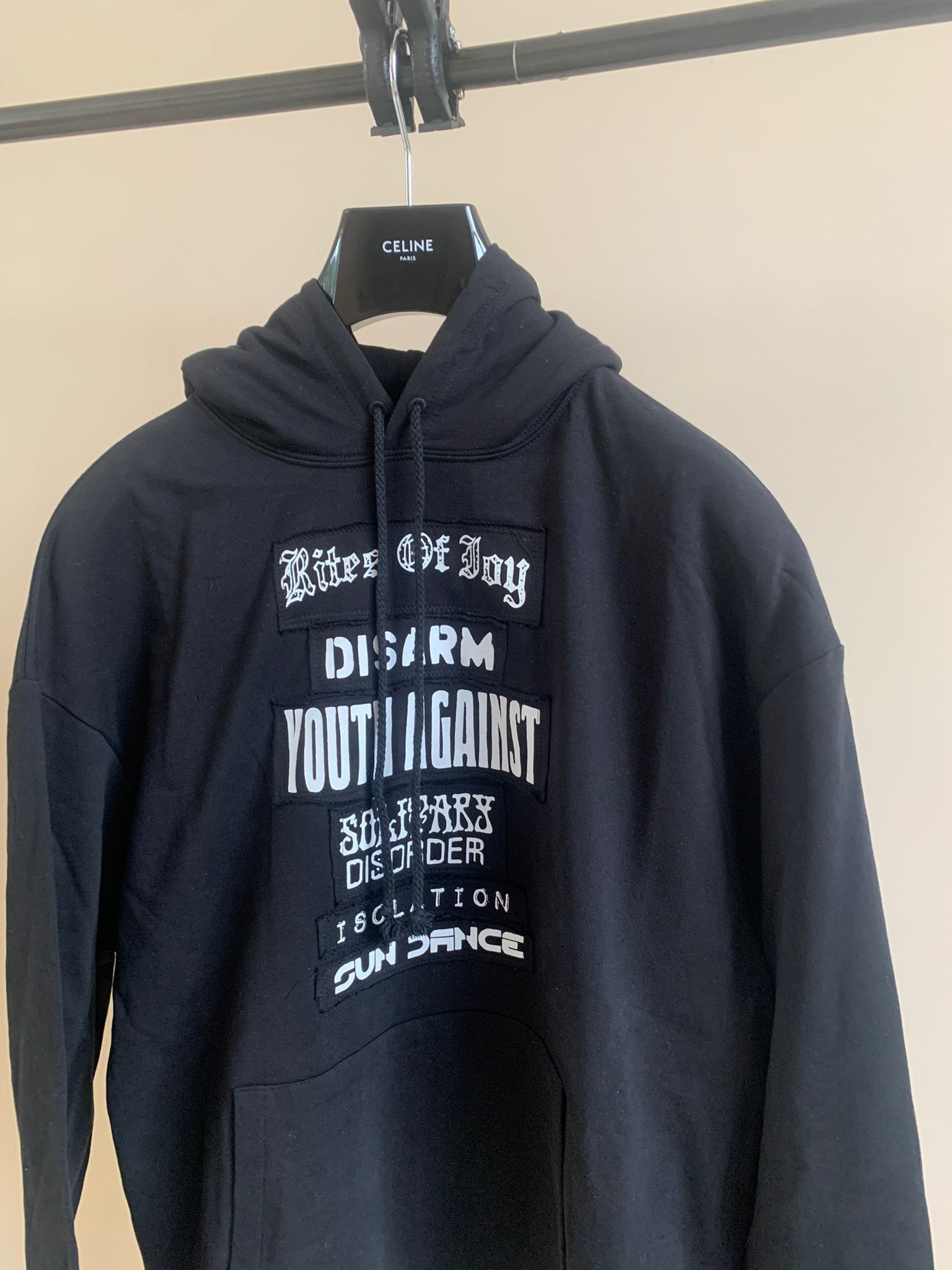 Raf Simons Youth Against Isolation Hoodie in Black Size US M / EU 48-50 / 2 - 2 Thumbnail