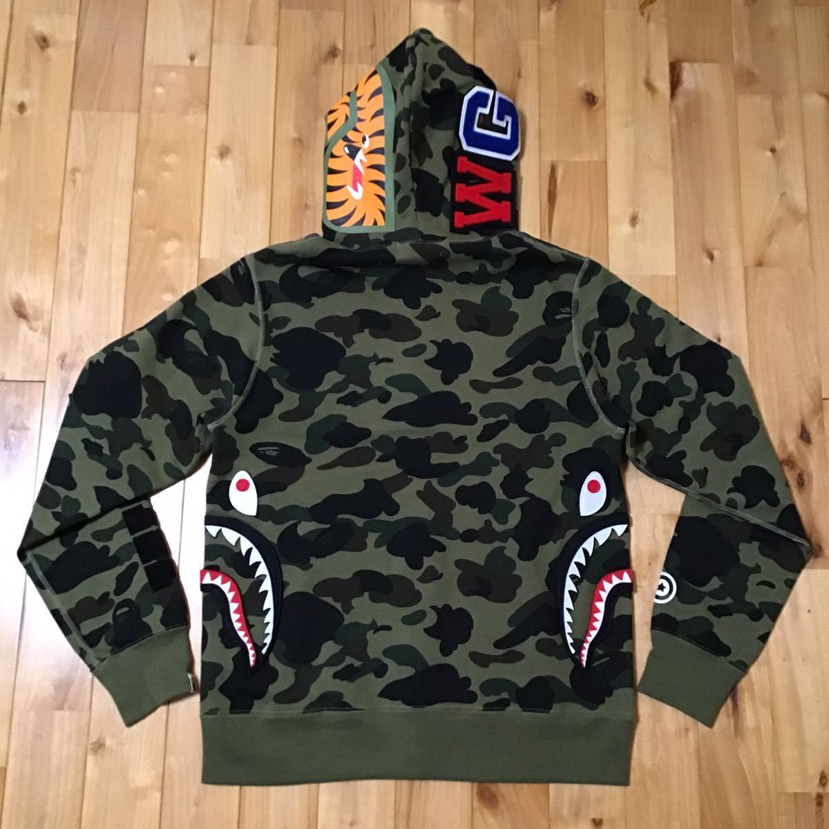 Bape BAPE DETACHABLE Shark full zip hoodie 1st camo green Size US L / EU 52-54 / 3 - 3 Thumbnail