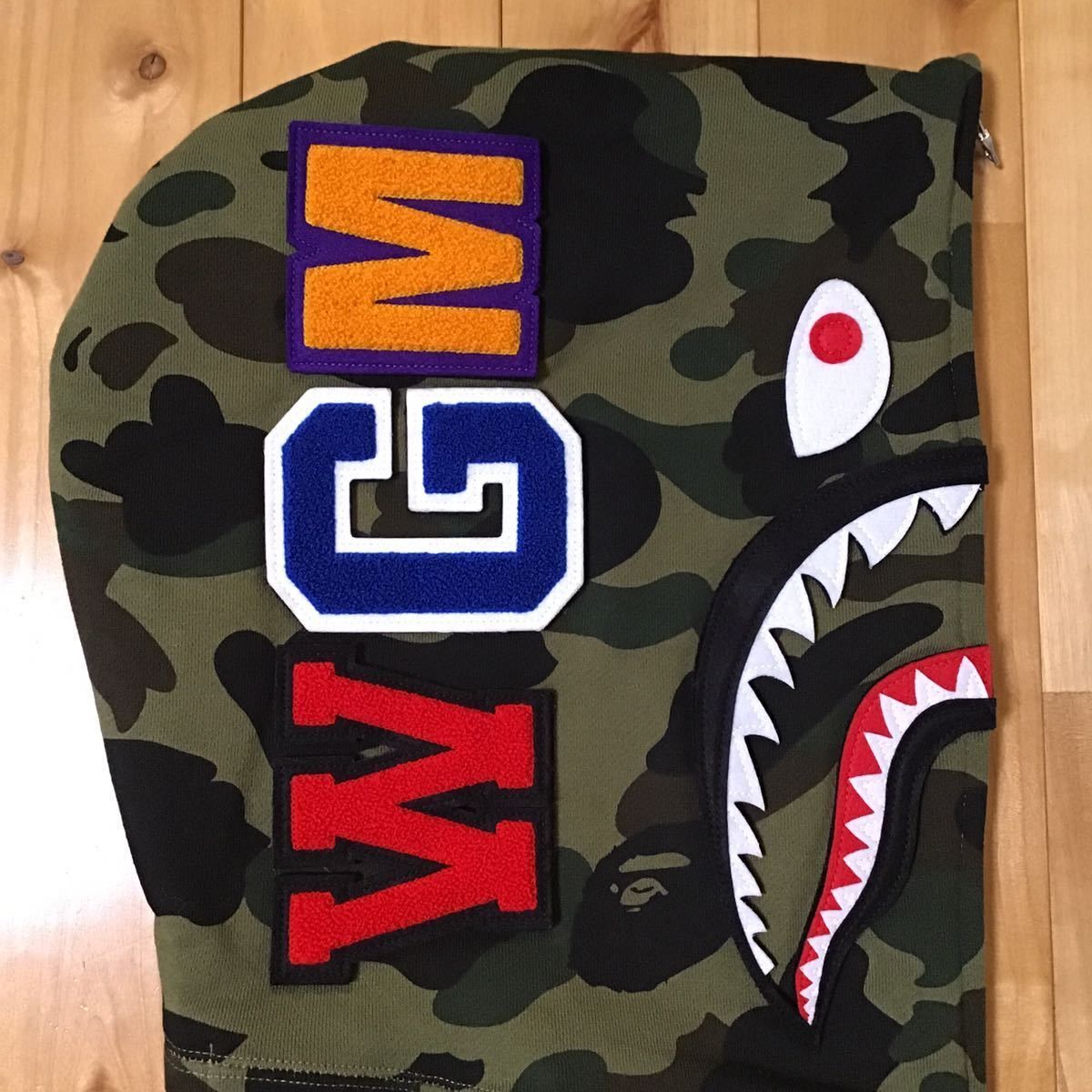 Bape BAPE DETACHABLE Shark full zip hoodie 1st camo green Size US L / EU 52-54 / 3 - 5 Thumbnail