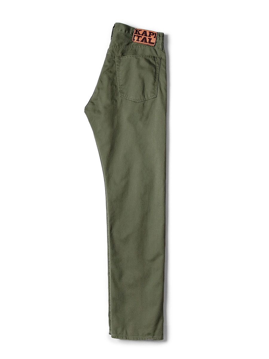 image of Kapital Chino 5P Monkey Cisco Pants in Khaki, Men's (Size 36)