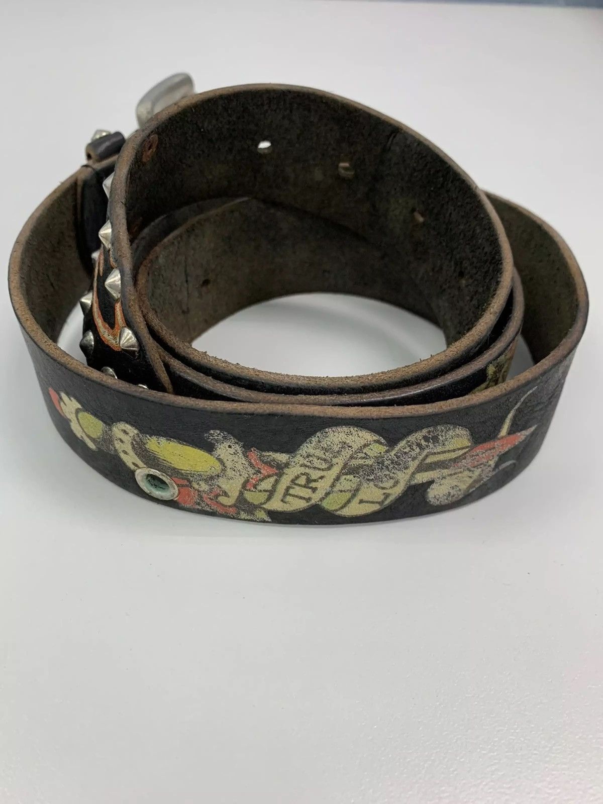 Ed Hardy Ed Hardy Leather Belt Size ONE SIZE - 4 Thumbnail