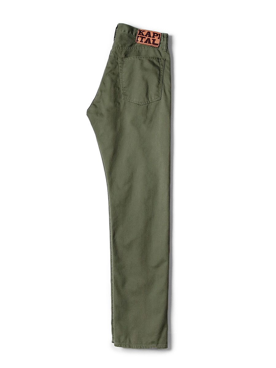image of Kapital Chino 5P Monkey Cisco Pants in Khaki, Men's (Size 32)