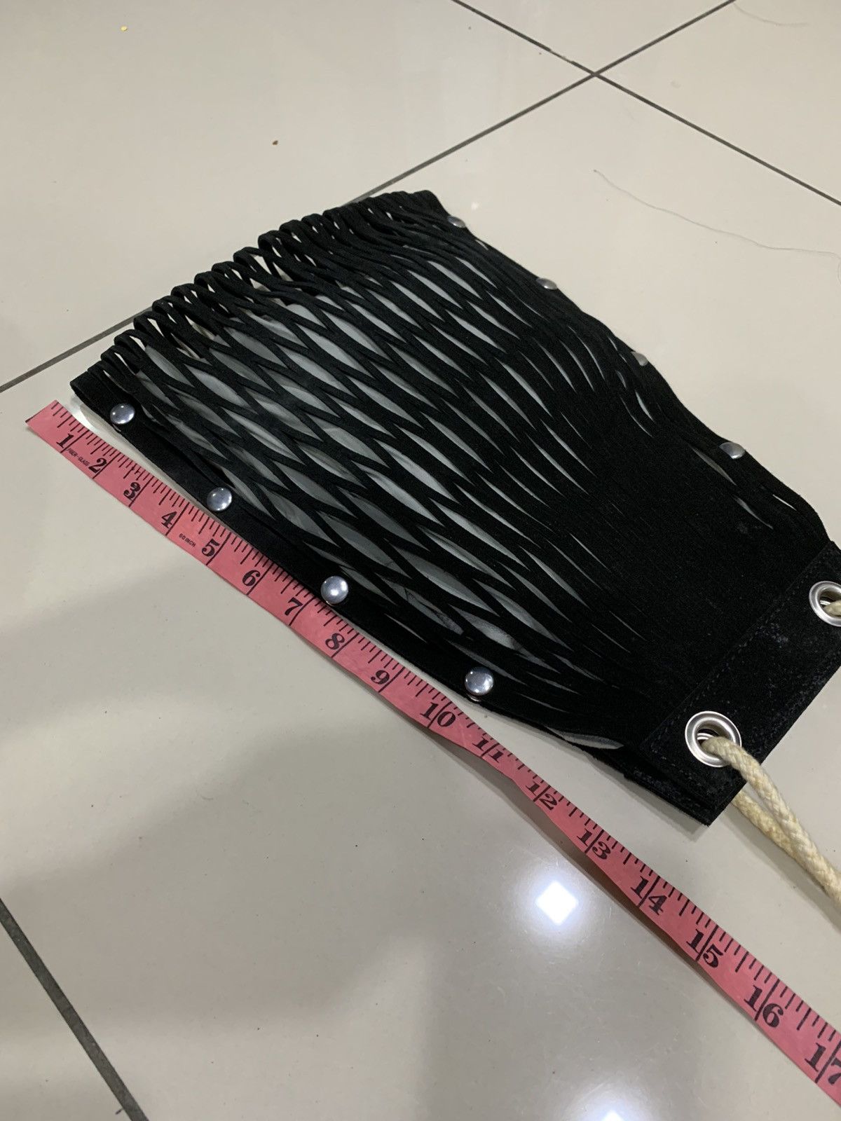 Maison Margiela MAISON MARTIN MARGIELA MM6 LEATHER FRINGE NET SHOULDER BAG Size ONE SIZE - 4 Thumbnail