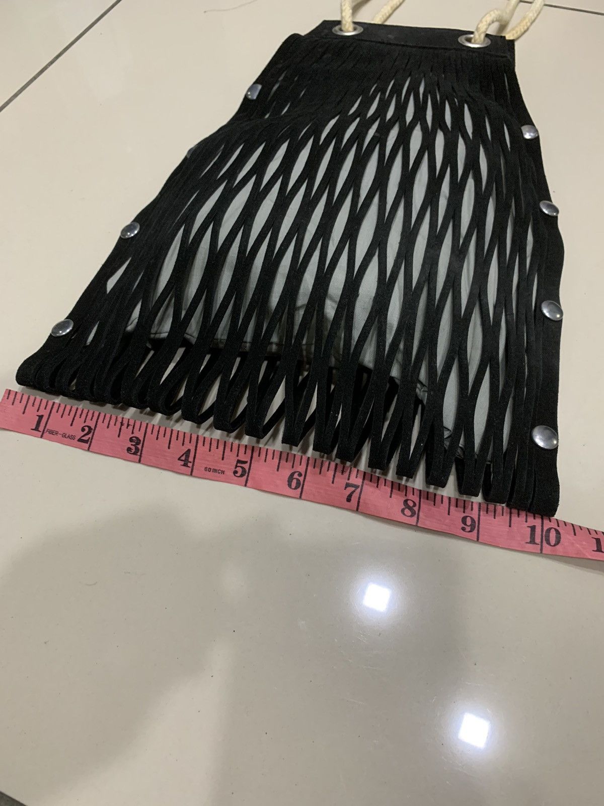Maison Margiela MAISON MARTIN MARGIELA MM6 LEATHER FRINGE NET SHOULDER BAG Size ONE SIZE - 3 Thumbnail