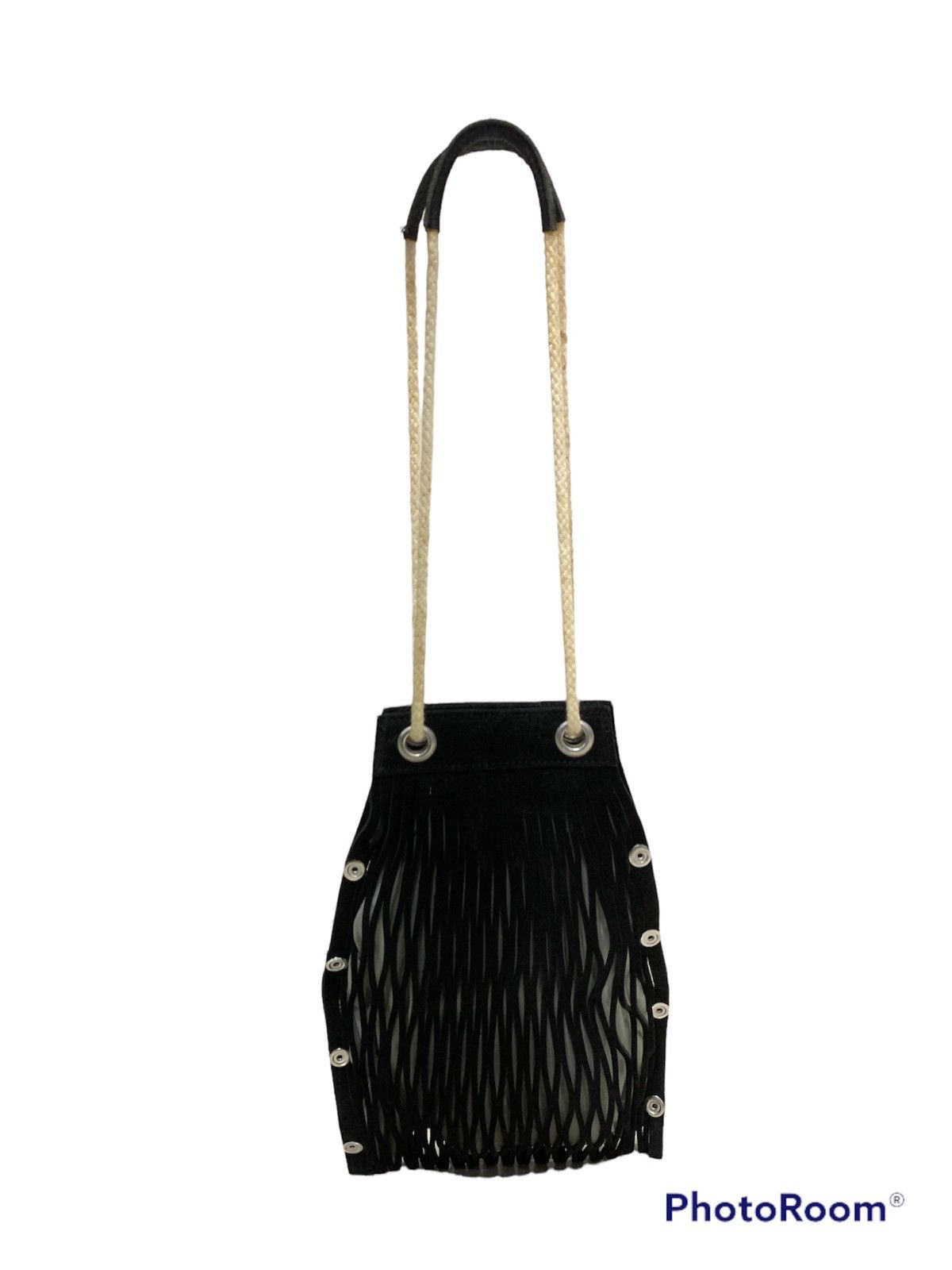 Maison Margiela MAISON MARTIN MARGIELA MM6 LEATHER FRINGE NET SHOULDER BAG Size ONE SIZE - 1 Thumbnail
