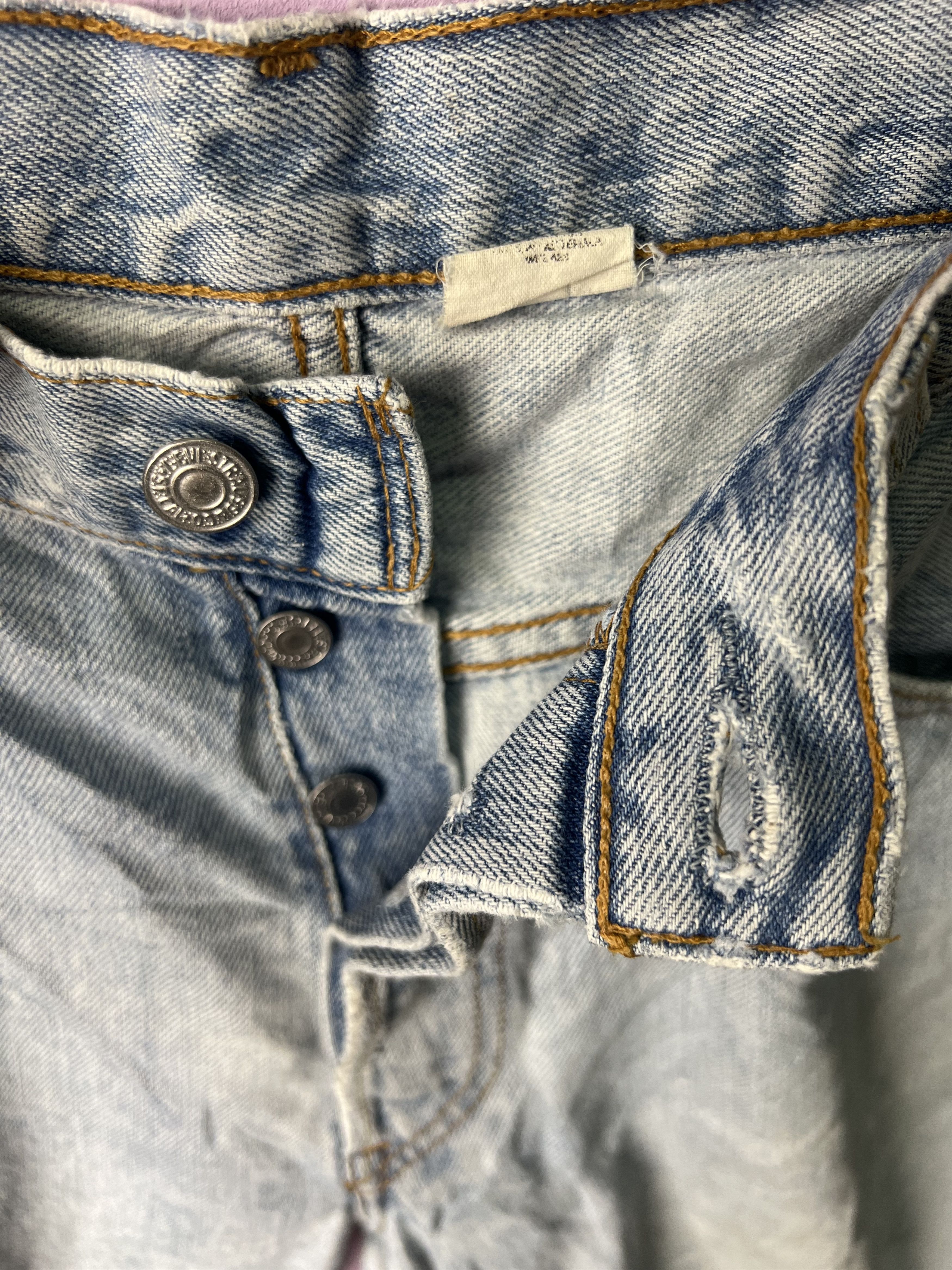 Levi's 🔥Distressed Vintage Levi’s 501 Cropped Denim Size US 34 / EU 50 - 10 Thumbnail
