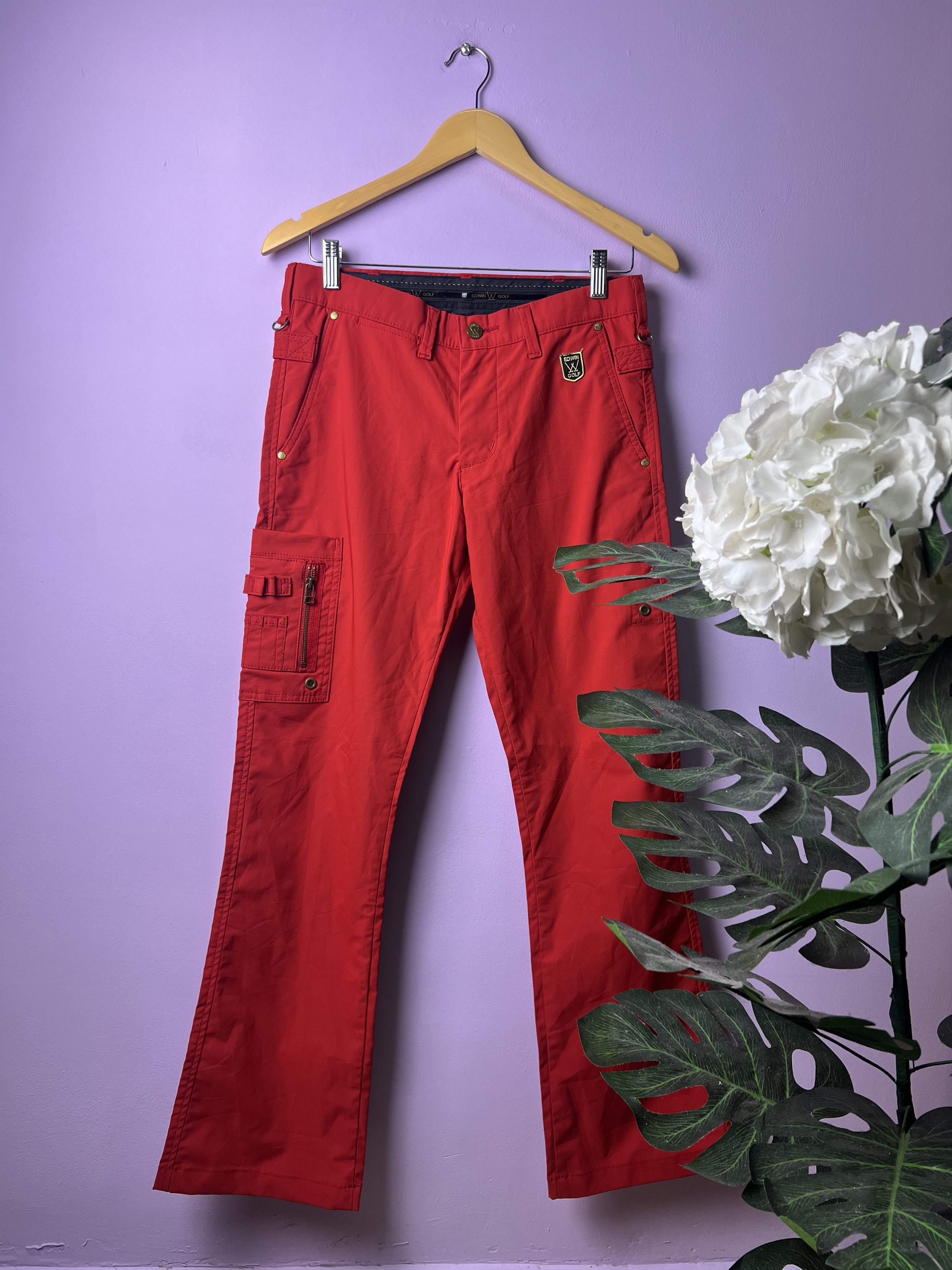 Edwin 🔥Red Edwin Golf Light Bondage Cargo Pants Size US 31 - 1 Thumbnail