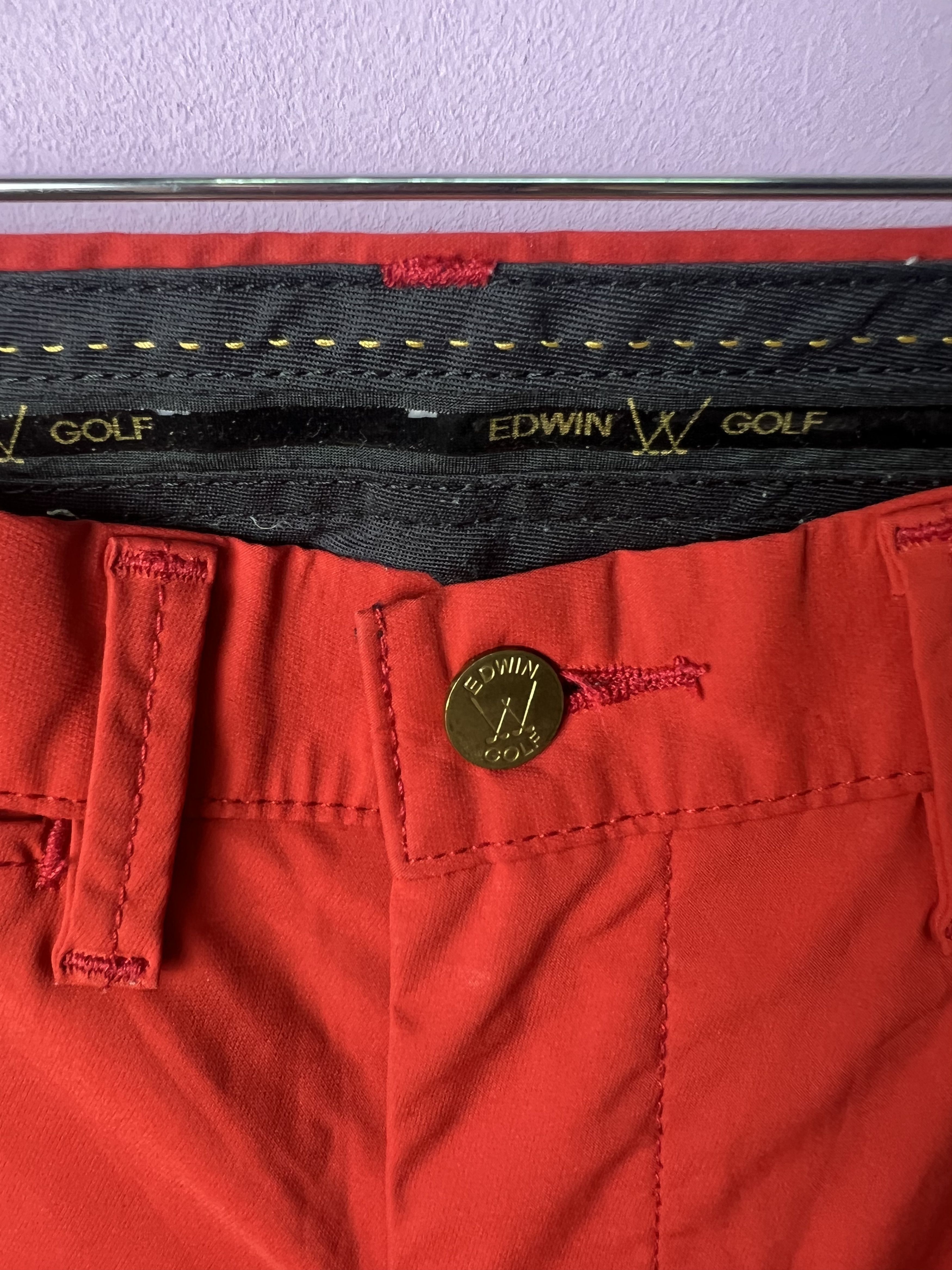 Edwin 🔥Red Edwin Golf Light Bondage Cargo Pants Size US 31 - 8 Thumbnail