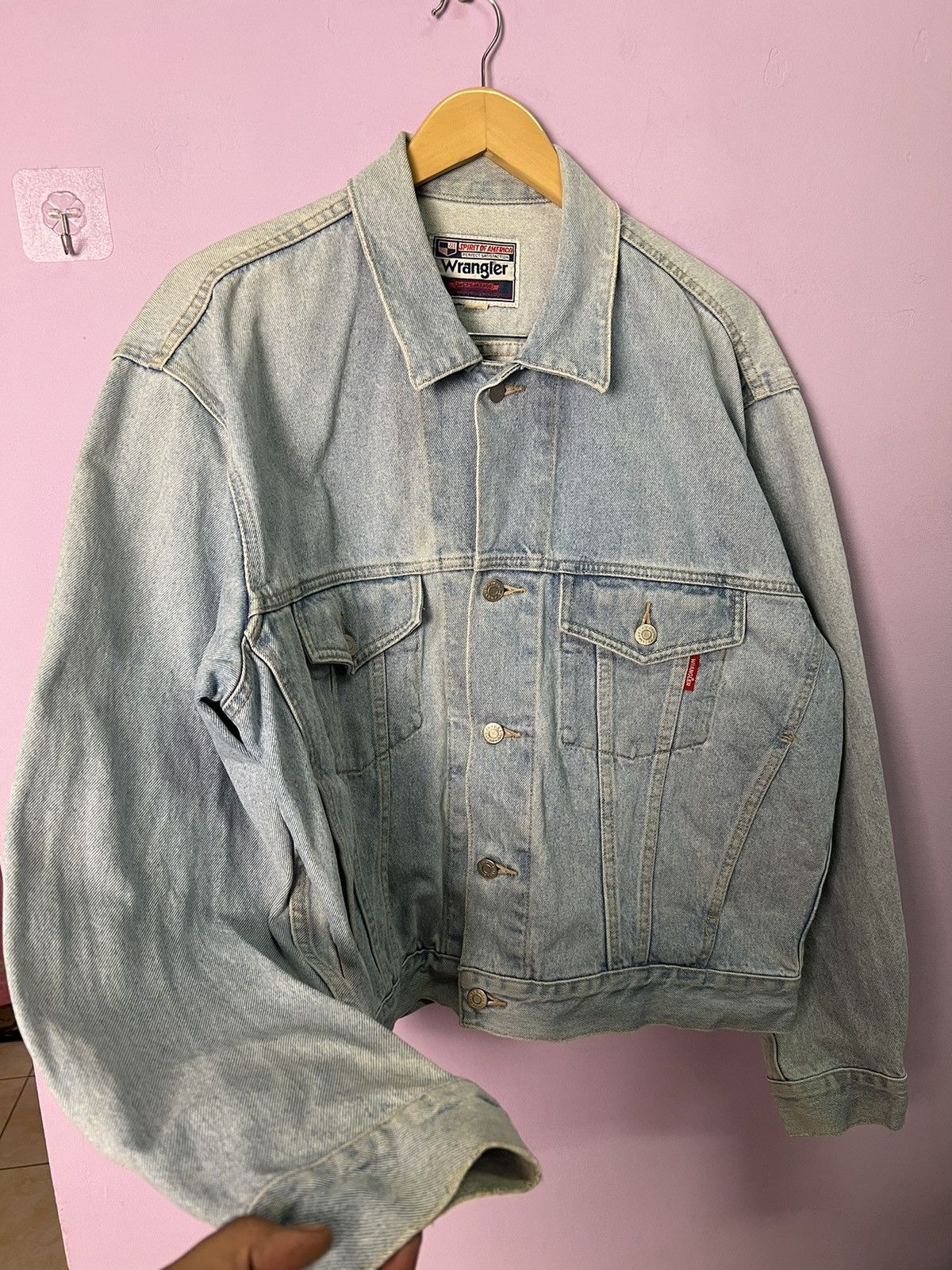 Wrangler 🔥Vintage Wrangler Denim Trucker Size US XL / EU 56 / 4 - 2 Thumbnail