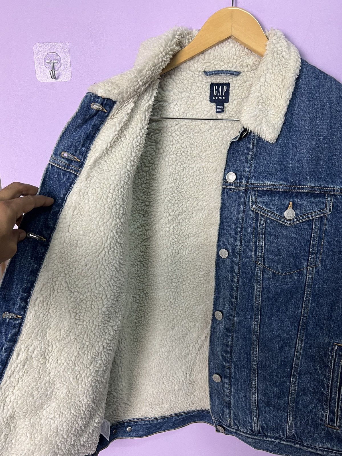 Gap 🔥Gap Denim Sherpa Jacket Size US S / EU 44-46 / 1 - 10 Thumbnail