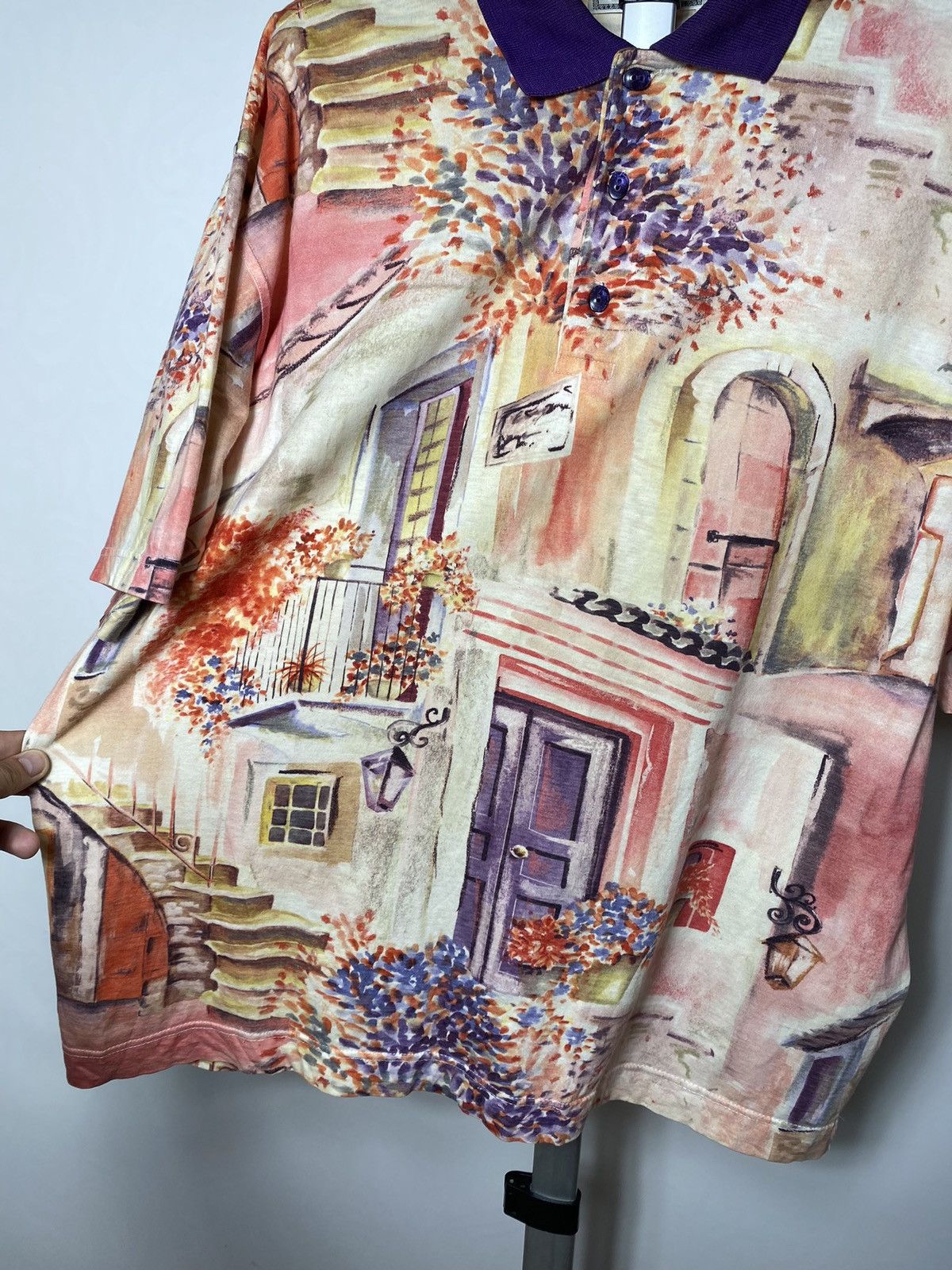 Yashi Yamamuri 1990s Yashi Yamamuri art full all over print polo size Xl Size US XL / EU 56 / 4 - 4 Thumbnail
