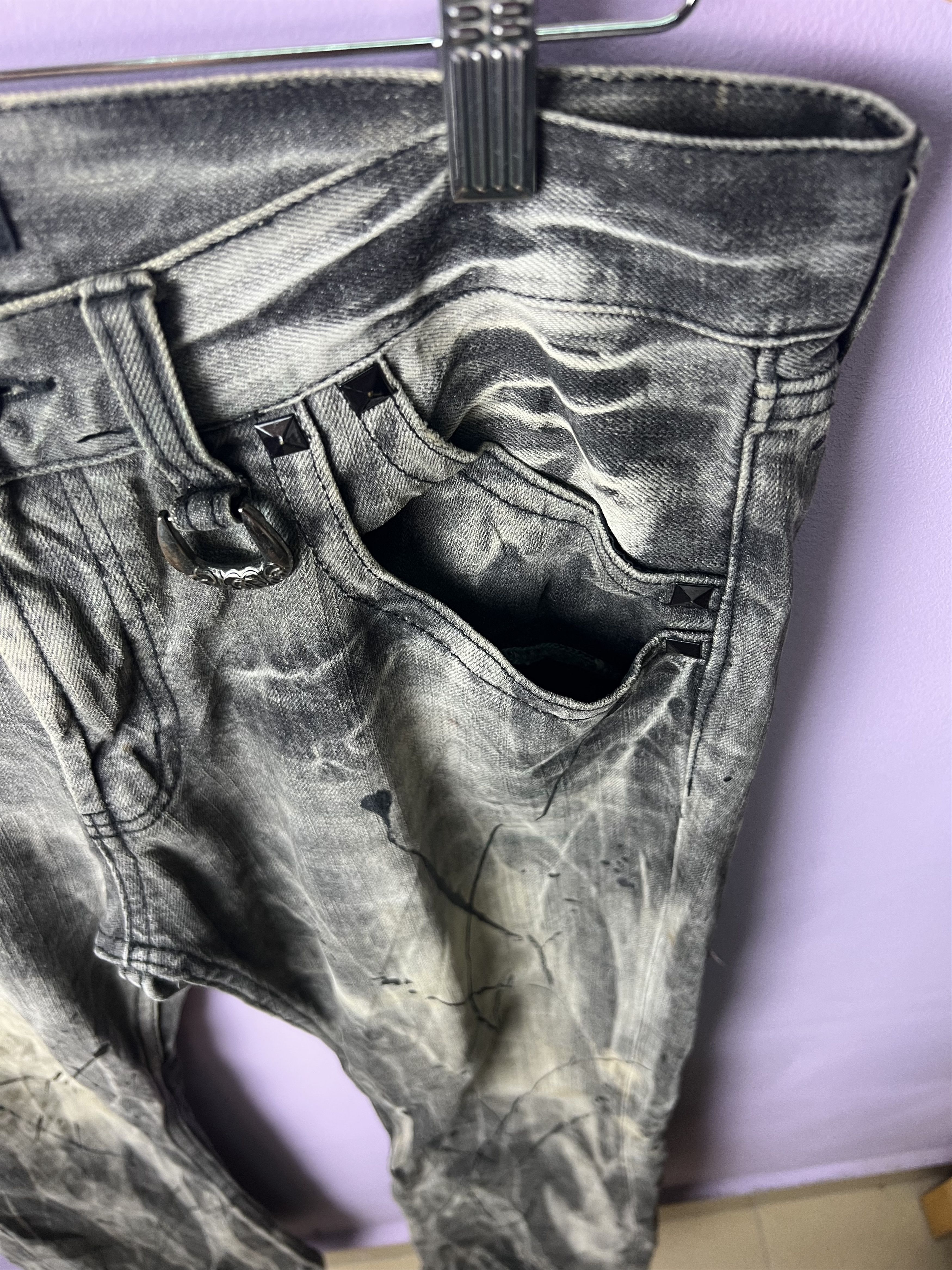 If Six Was Nine 🔥Rare Sorridere Paint Splatter Distressed Denim Size US 33 - 8 Thumbnail