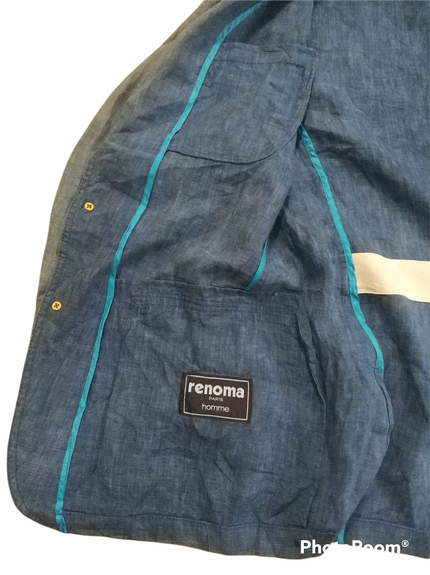Renoma 🔥Renoma Paris Homme Denim Blazers Size 42S - 4 Thumbnail