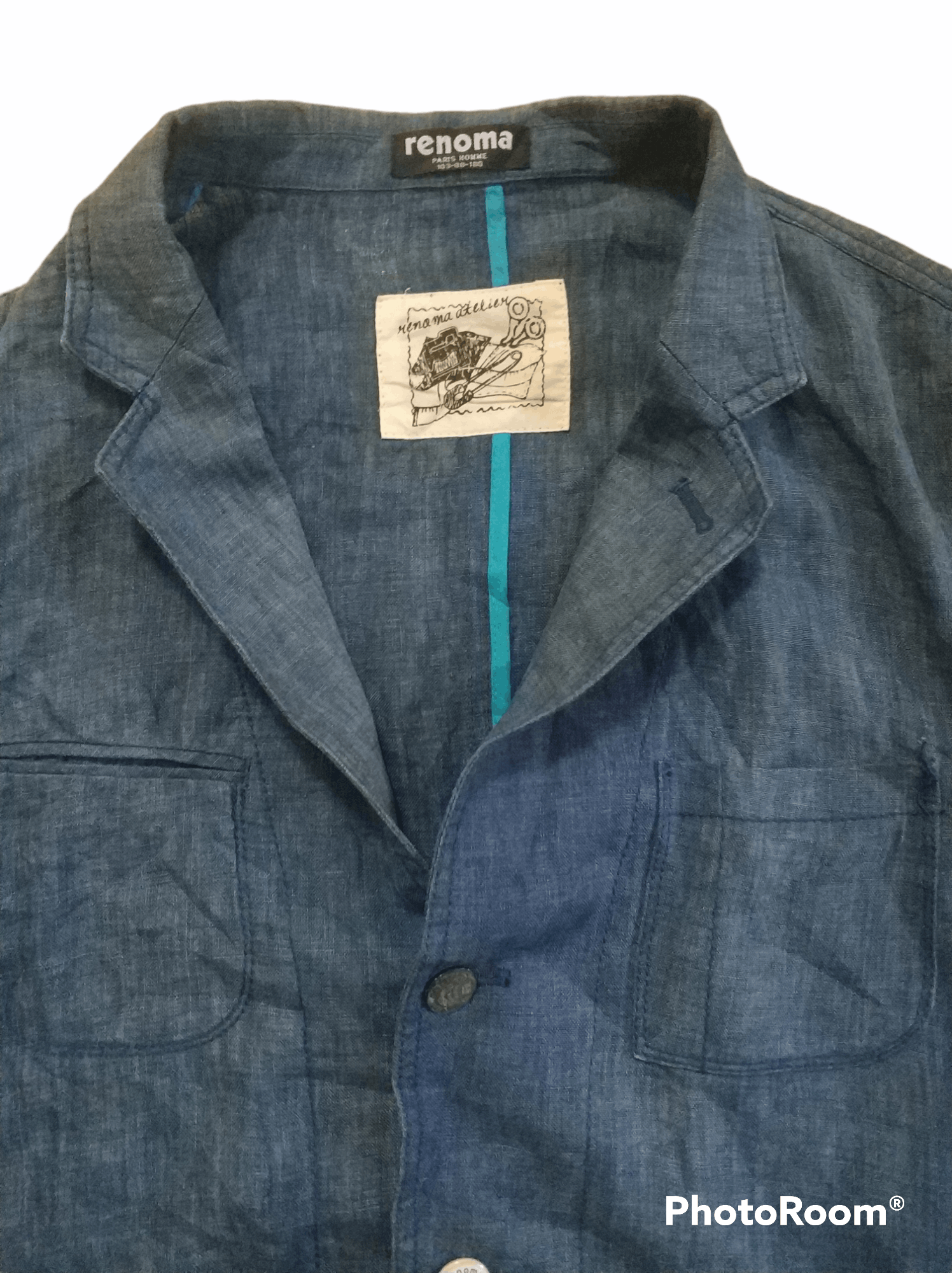 Renoma 🔥Renoma Paris Homme Denim Blazers Size 42S - 5 Thumbnail