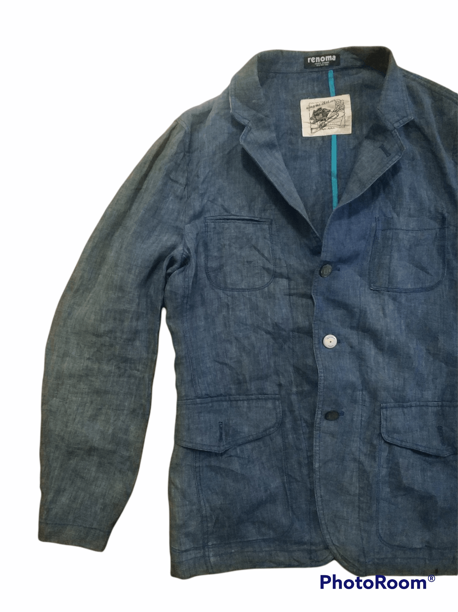 Renoma 🔥Renoma Paris Homme Denim Blazers Size 42S - 3 Thumbnail