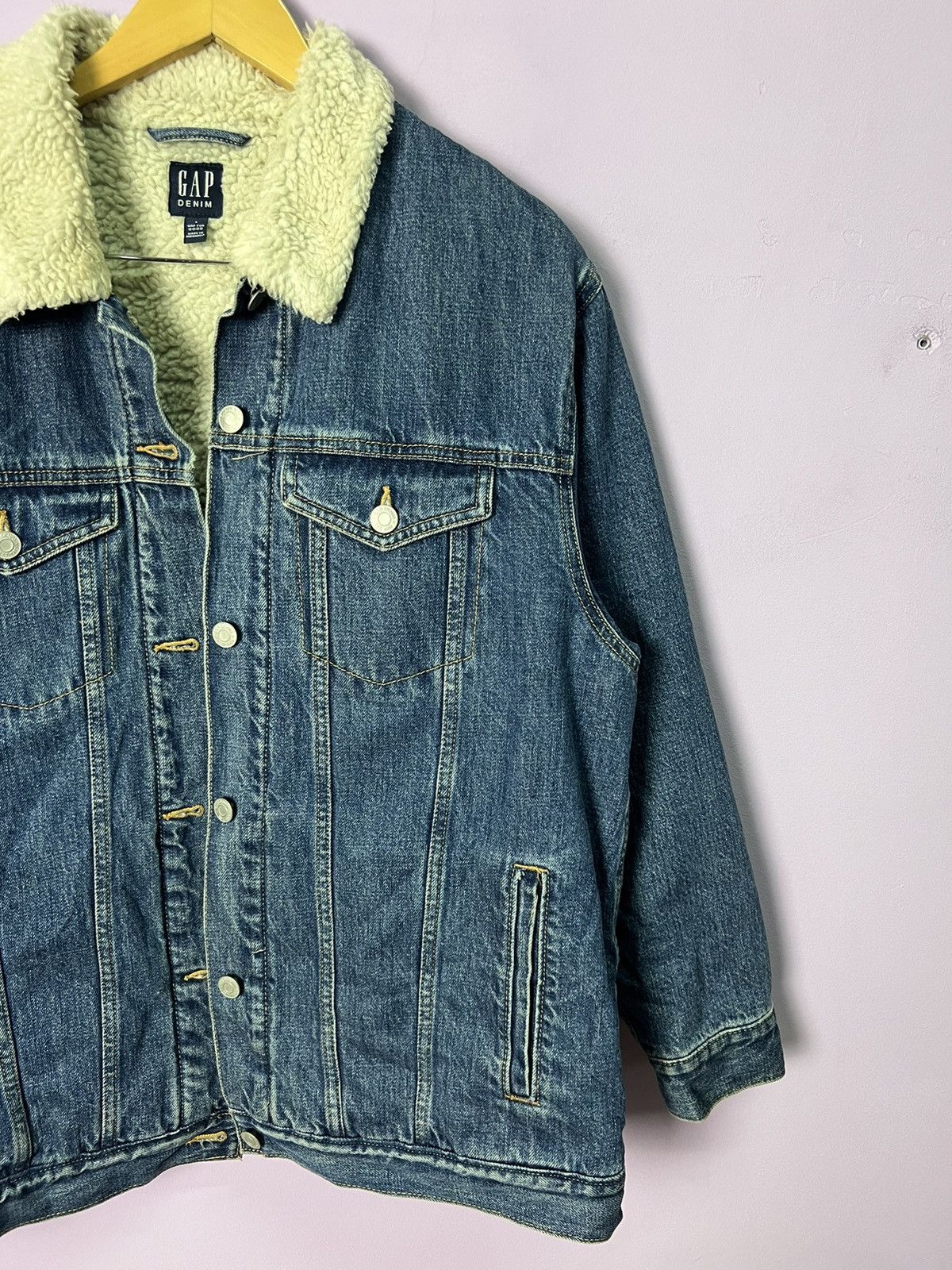 Gap 🔥Gap Denim Sherpa Jacket Size US S / EU 44-46 / 1 - 5 Thumbnail