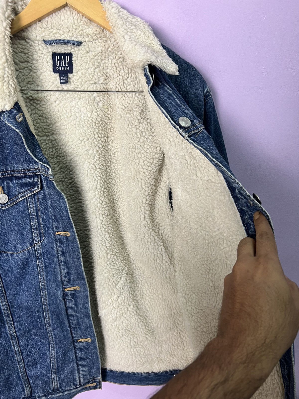 Gap 🔥Gap Denim Sherpa Jacket Size US S / EU 44-46 / 1 - 12 Thumbnail