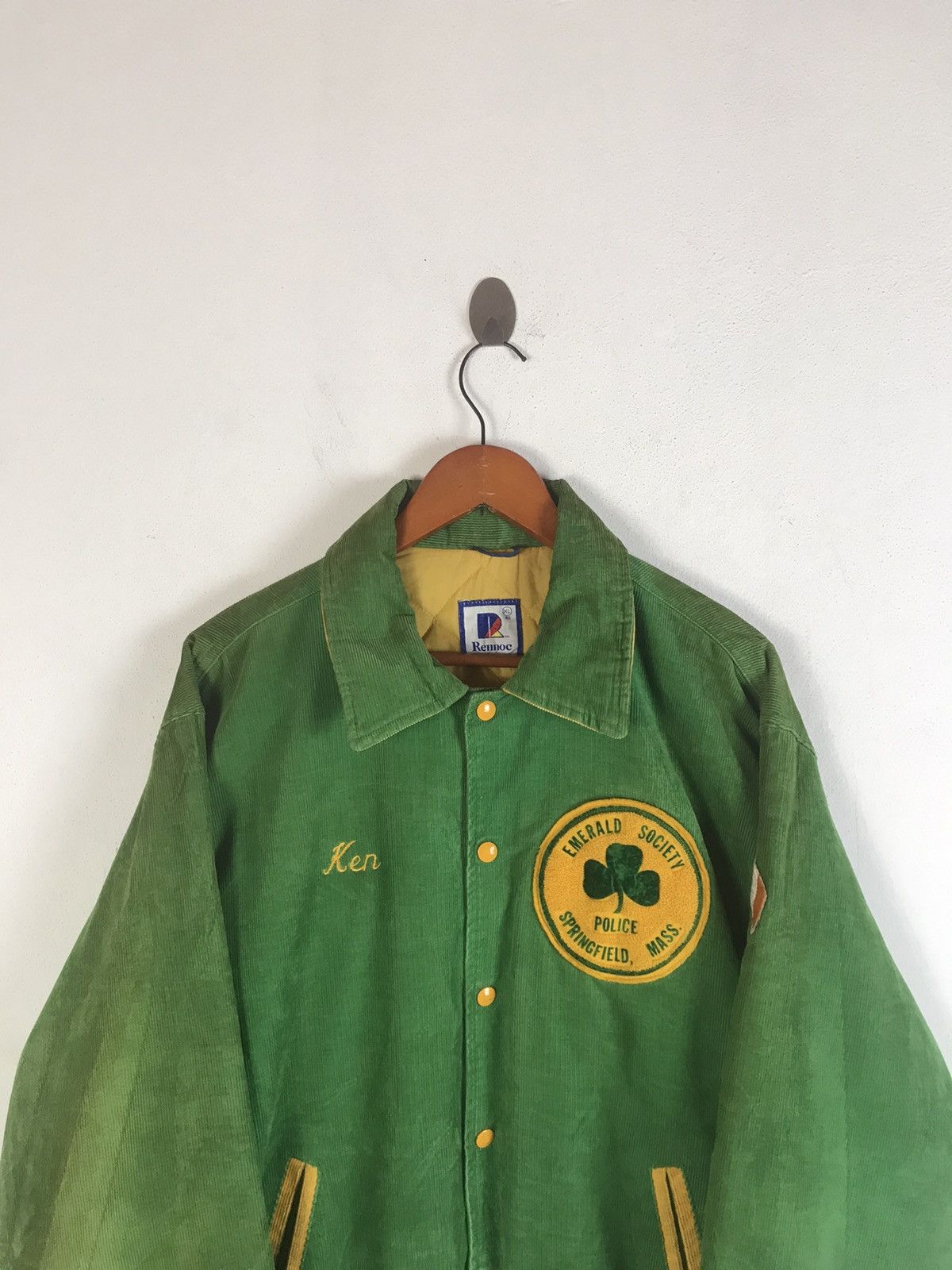 Rennoc × Vintage Vtg 70’s Rennoc Police Emerald Society Springfield Varsity Size US XL / EU 56 / 4 - 5 Thumbnail