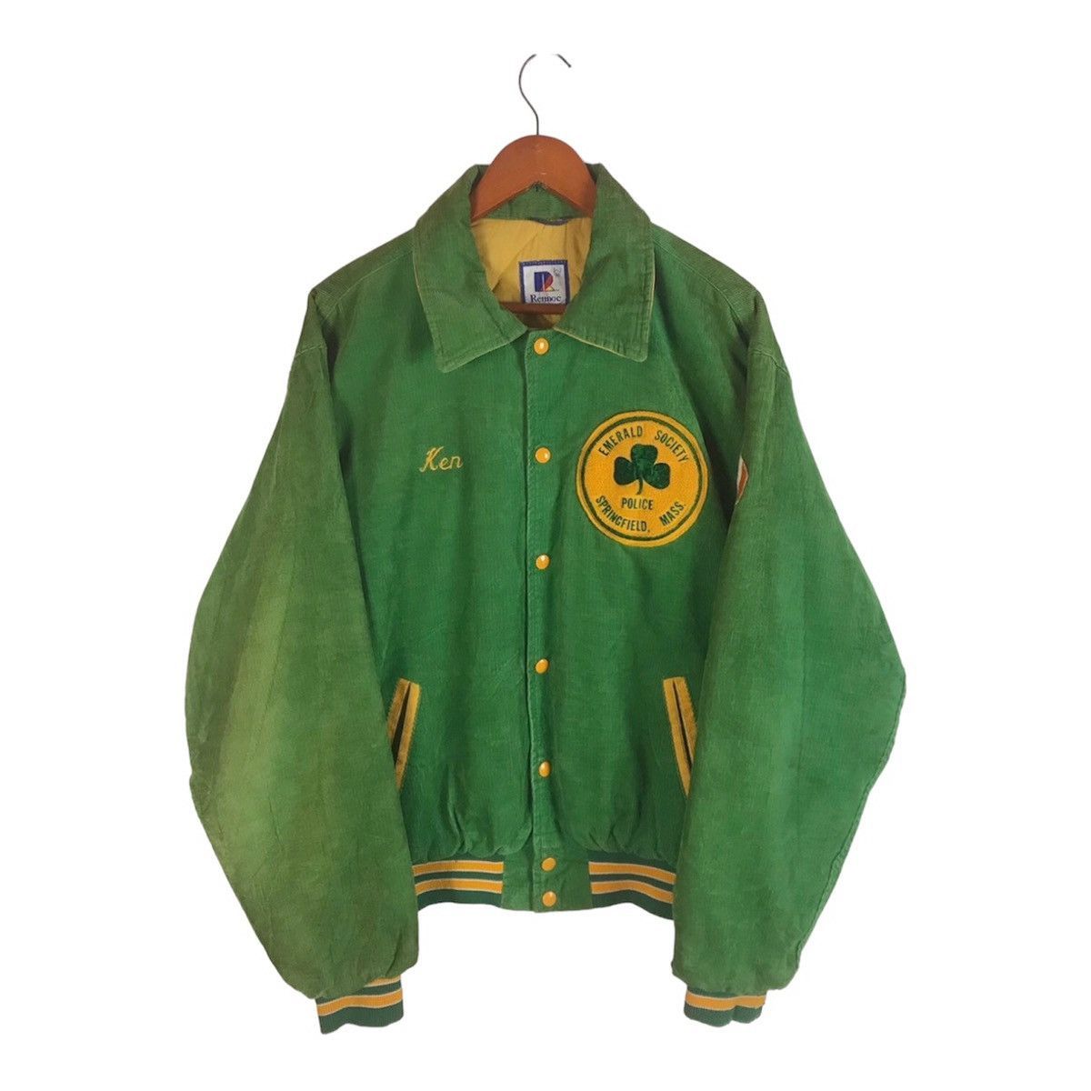 Rennoc × Vintage Vtg 70’s Rennoc Police Emerald Society Springfield Varsity Size US XL / EU 56 / 4 - 1 Thumbnail