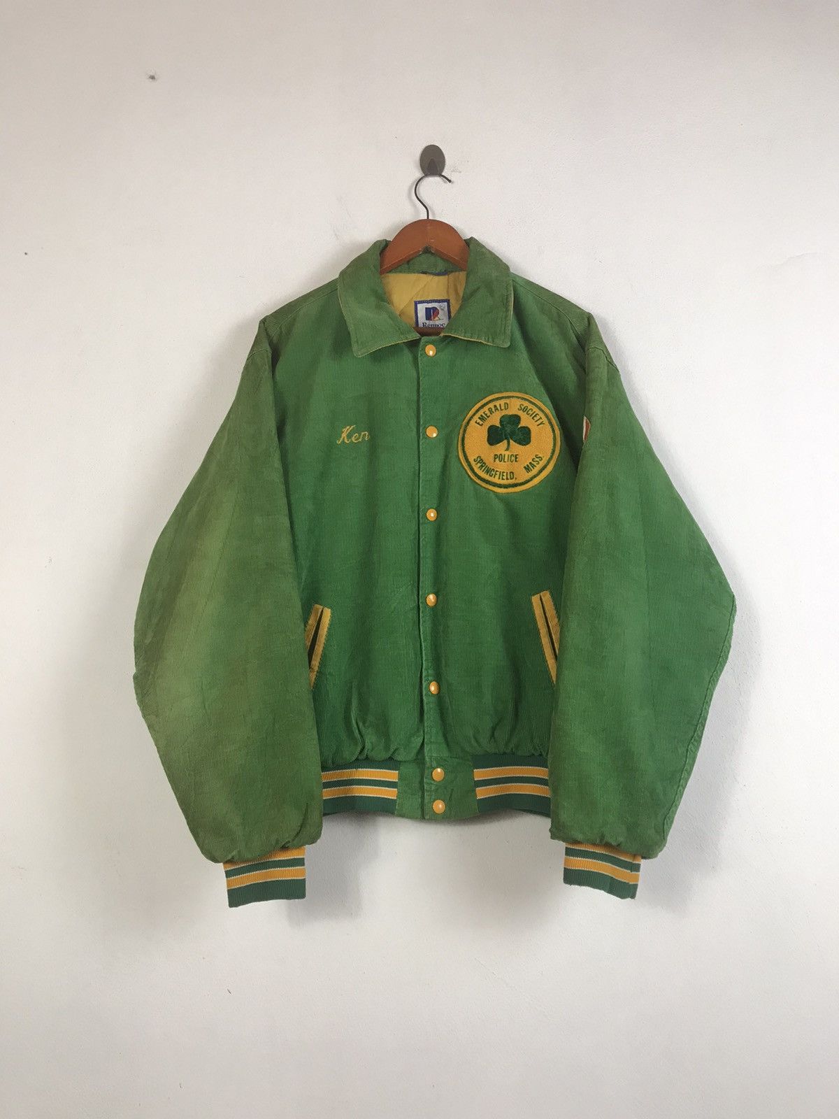 Rennoc × Vintage Vtg 70’s Rennoc Police Emerald Society Springfield Varsity Size US XL / EU 56 / 4 - 6 Thumbnail