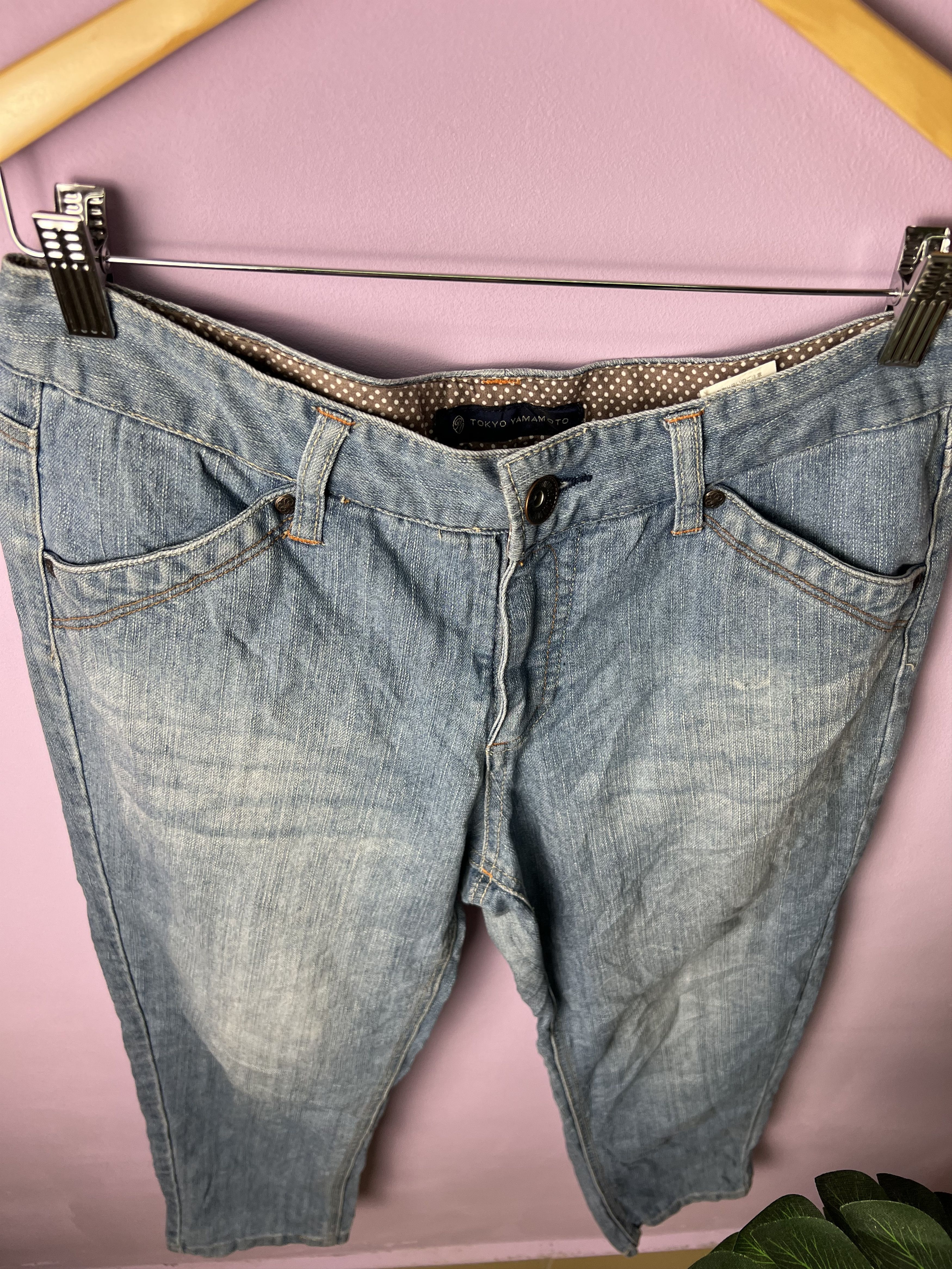 Japanese Brand 🔥Cropped Tokyo Yamamoto Light Denim Size US 30 / EU 46 - 8 Thumbnail