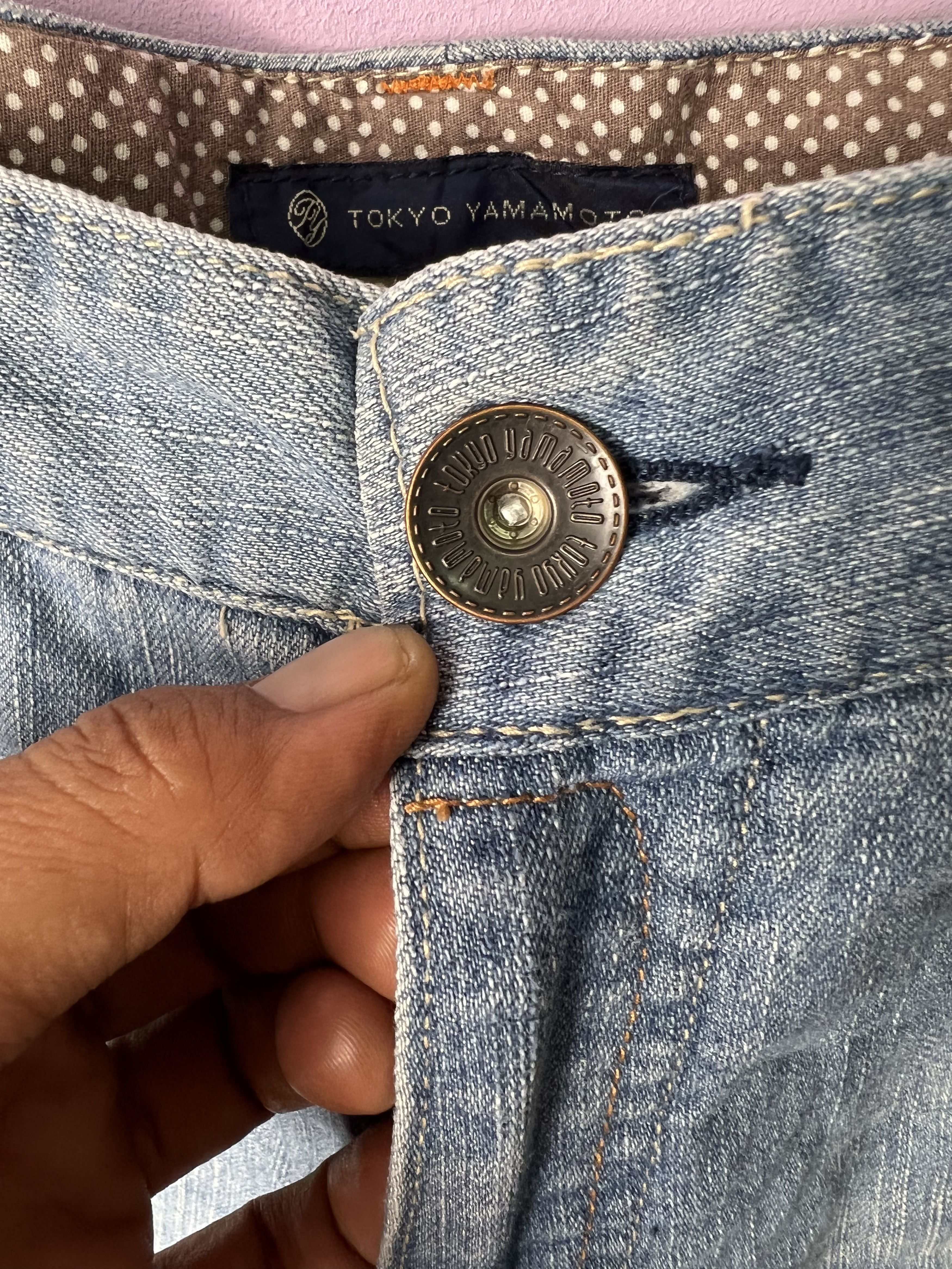 Japanese Brand 🔥Cropped Tokyo Yamamoto Light Denim Size US 30 / EU 46 - 9 Thumbnail
