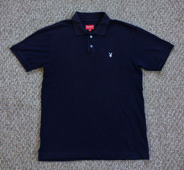 Supreme F/W 2017 Supreme x Playboy Embroidered Bunny Polo Shirt | Grailed