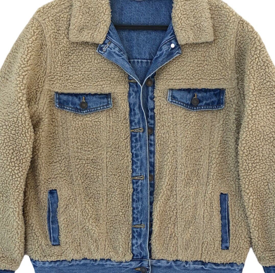 Japanese Brand Forever 21 Denim Sherpa Jeans Jacket Size US M / EU 48-50 / 2 - 4 Thumbnail