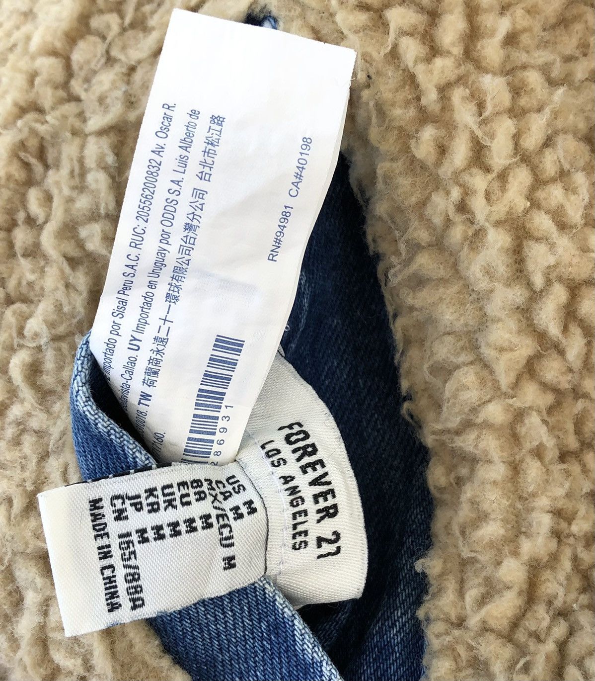 Japanese Brand Forever 21 Denim Sherpa Jeans Jacket Size US M / EU 48-50 / 2 - 13 Thumbnail