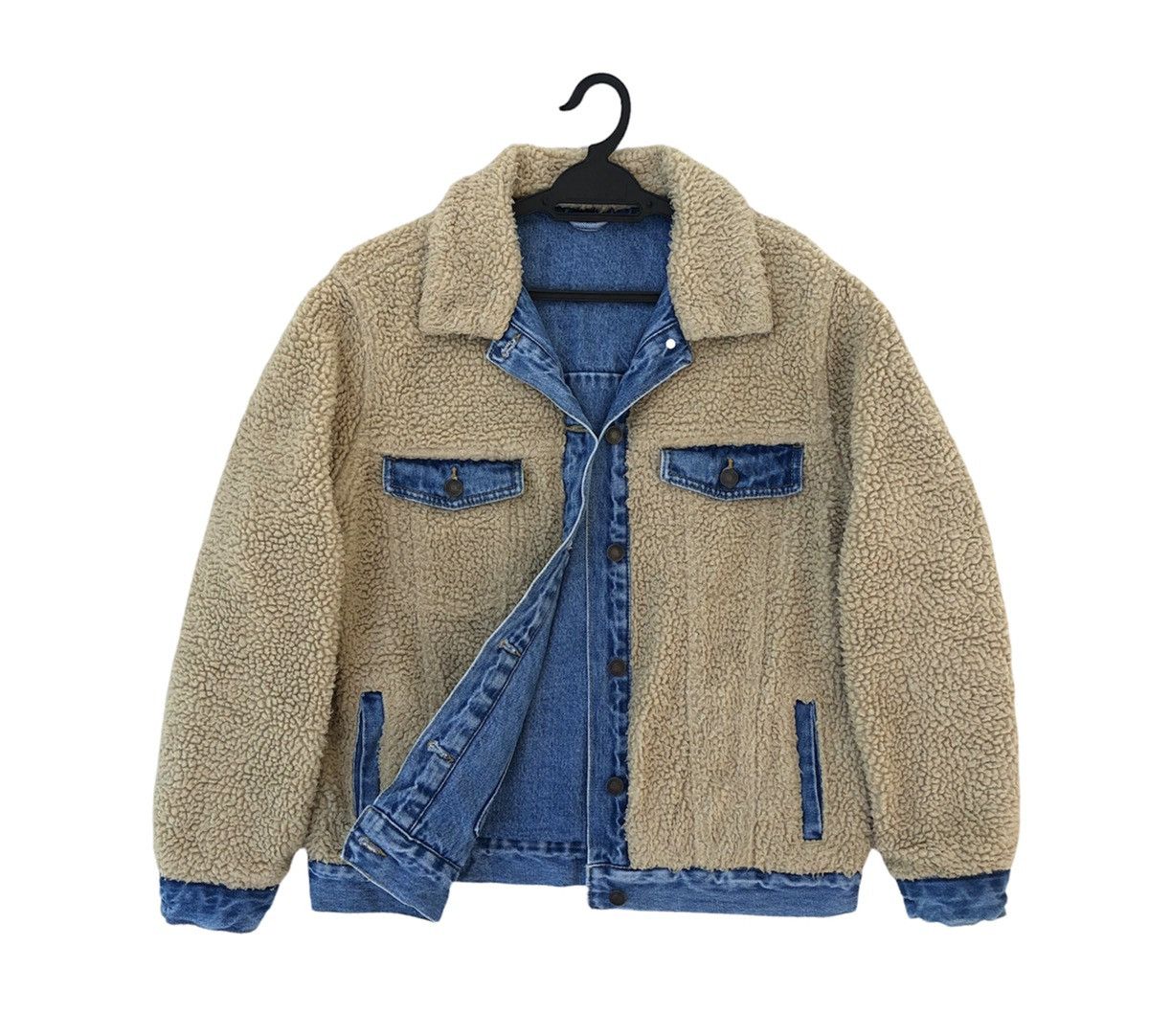 Japanese Brand Forever 21 Denim Sherpa Jeans Jacket Size US M / EU 48-50 / 2 - 3 Thumbnail