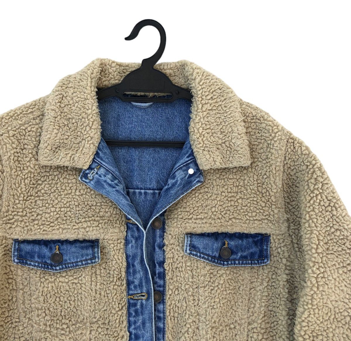 Japanese Brand Forever 21 Denim Sherpa Jeans Jacket Size US M / EU 48-50 / 2 - 5 Thumbnail