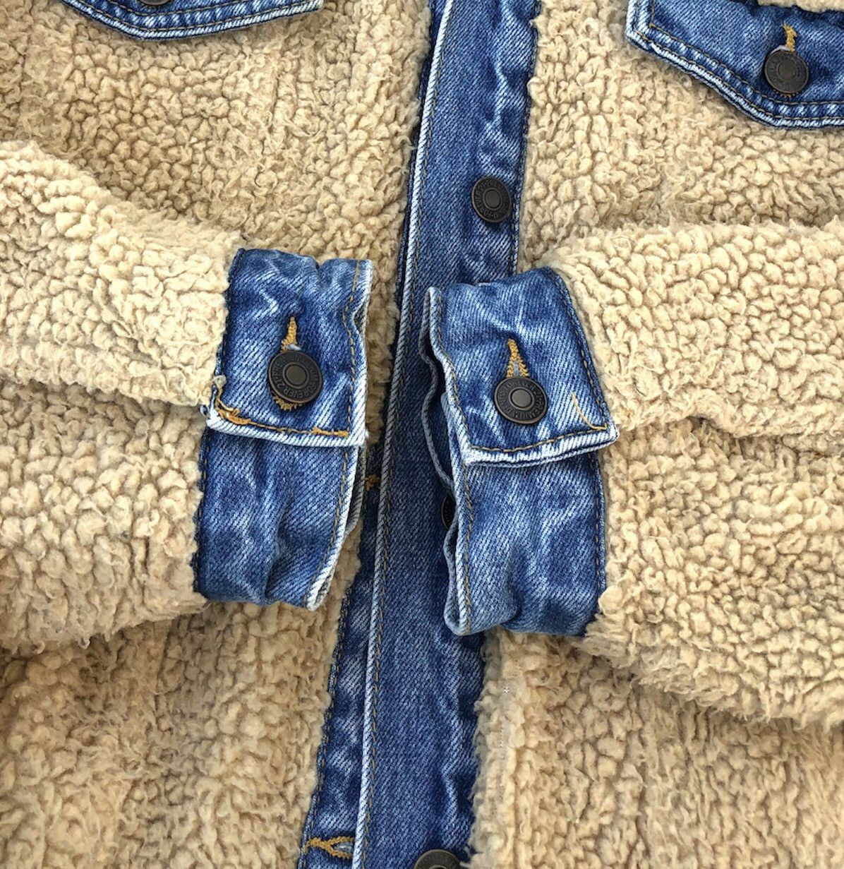 Japanese Brand Forever 21 Denim Sherpa Jeans Jacket Size US M / EU 48-50 / 2 - 11 Thumbnail