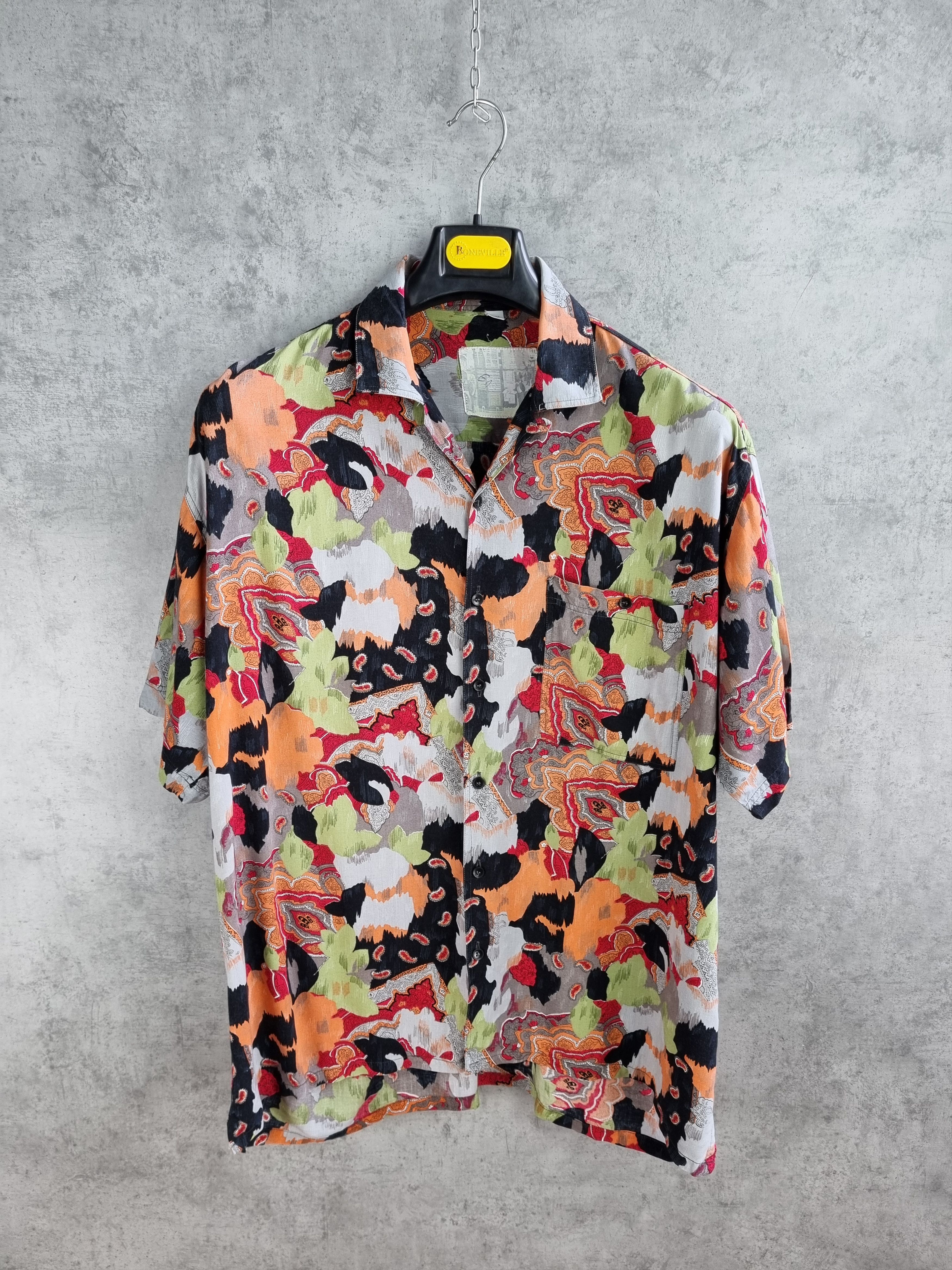 Designer 80s Abstract Viscose Summer Shirt DRIES VAN NOTEN style Size US XL / EU 56 / 4 - 5 Thumbnail