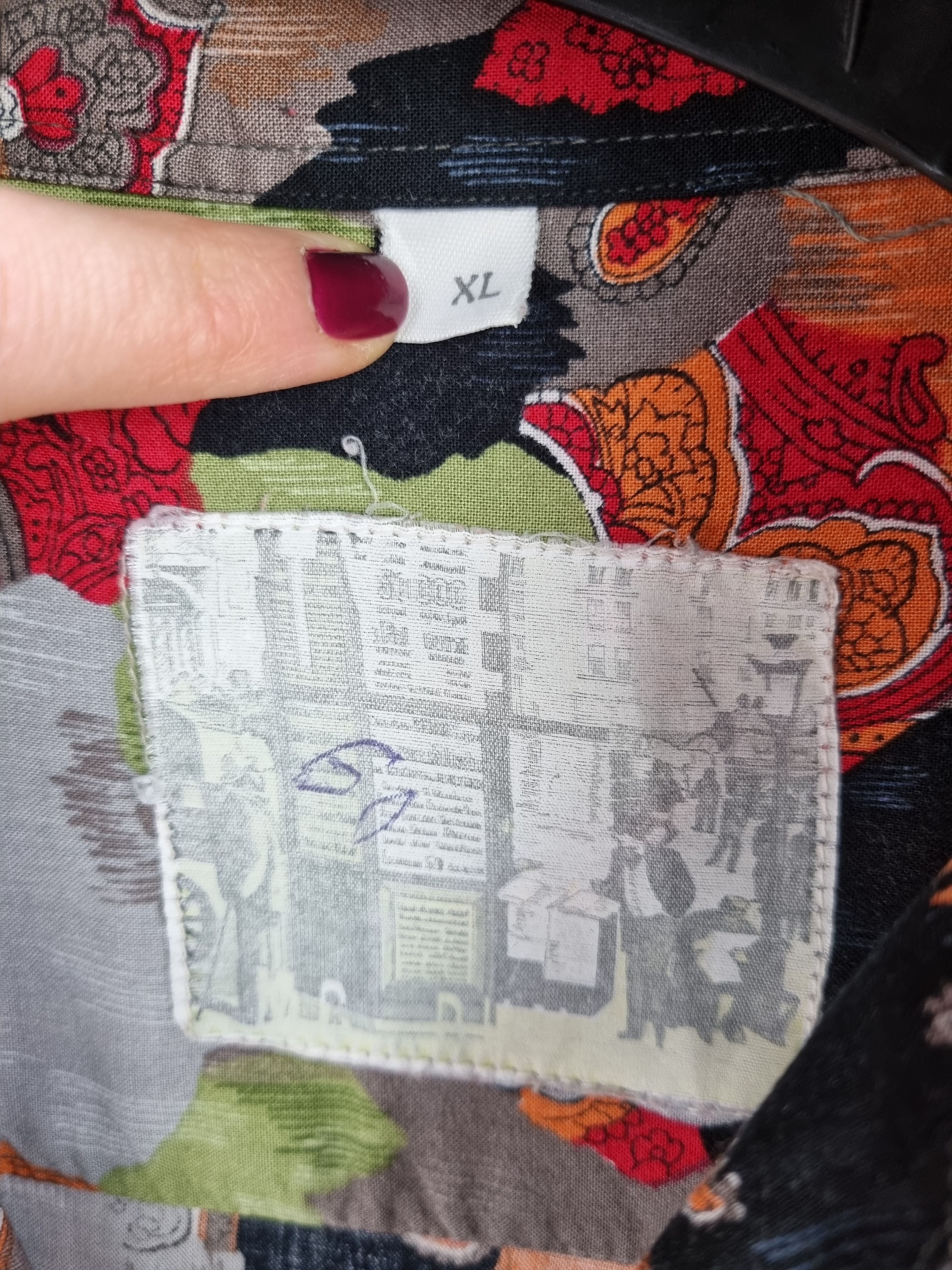 Designer 80s Abstract Viscose Summer Shirt DRIES VAN NOTEN style Size US XL / EU 56 / 4 - 11 Thumbnail