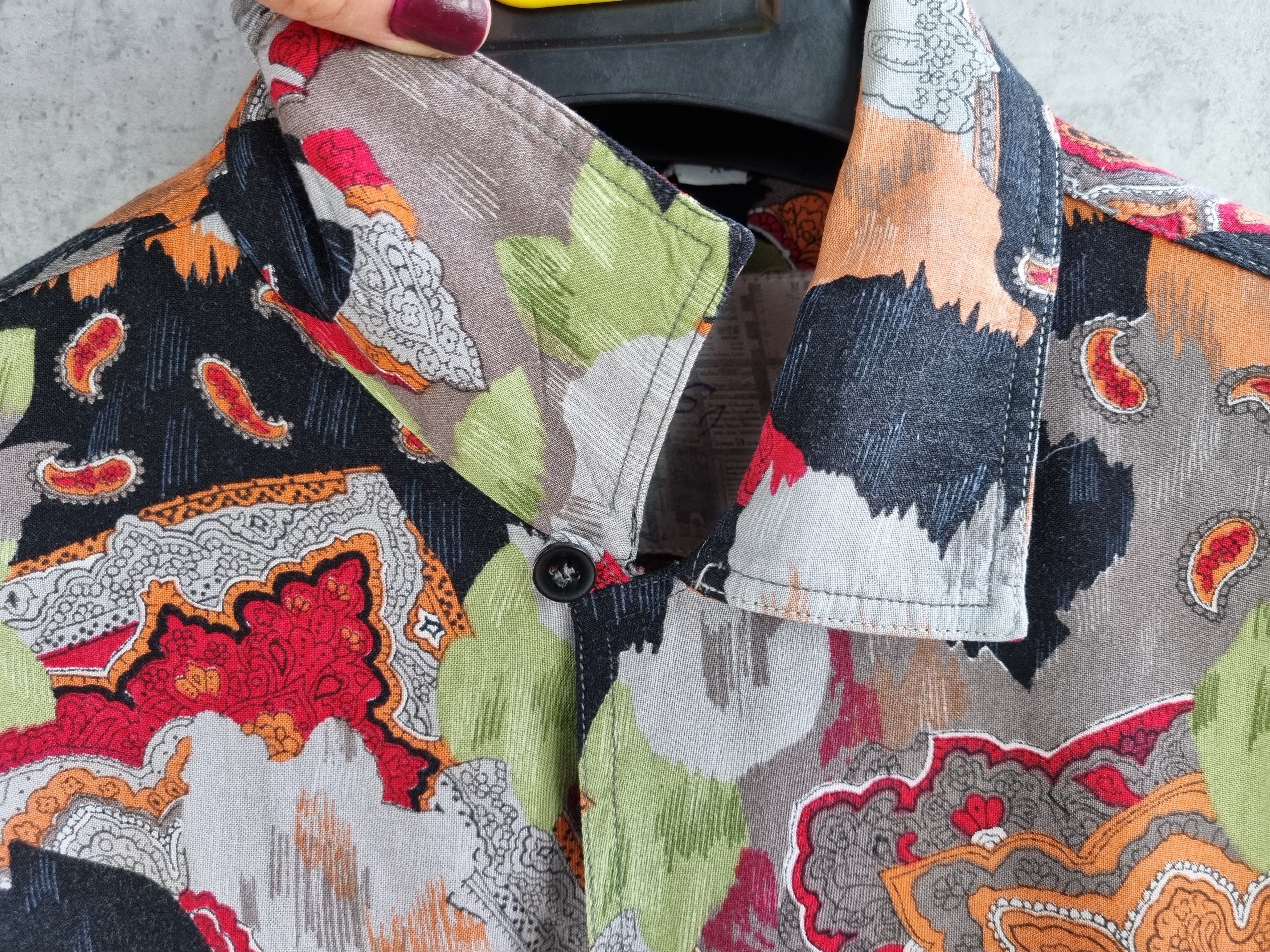 Designer 80s Abstract Viscose Summer Shirt DRIES VAN NOTEN style Size US XL / EU 56 / 4 - 12 Thumbnail
