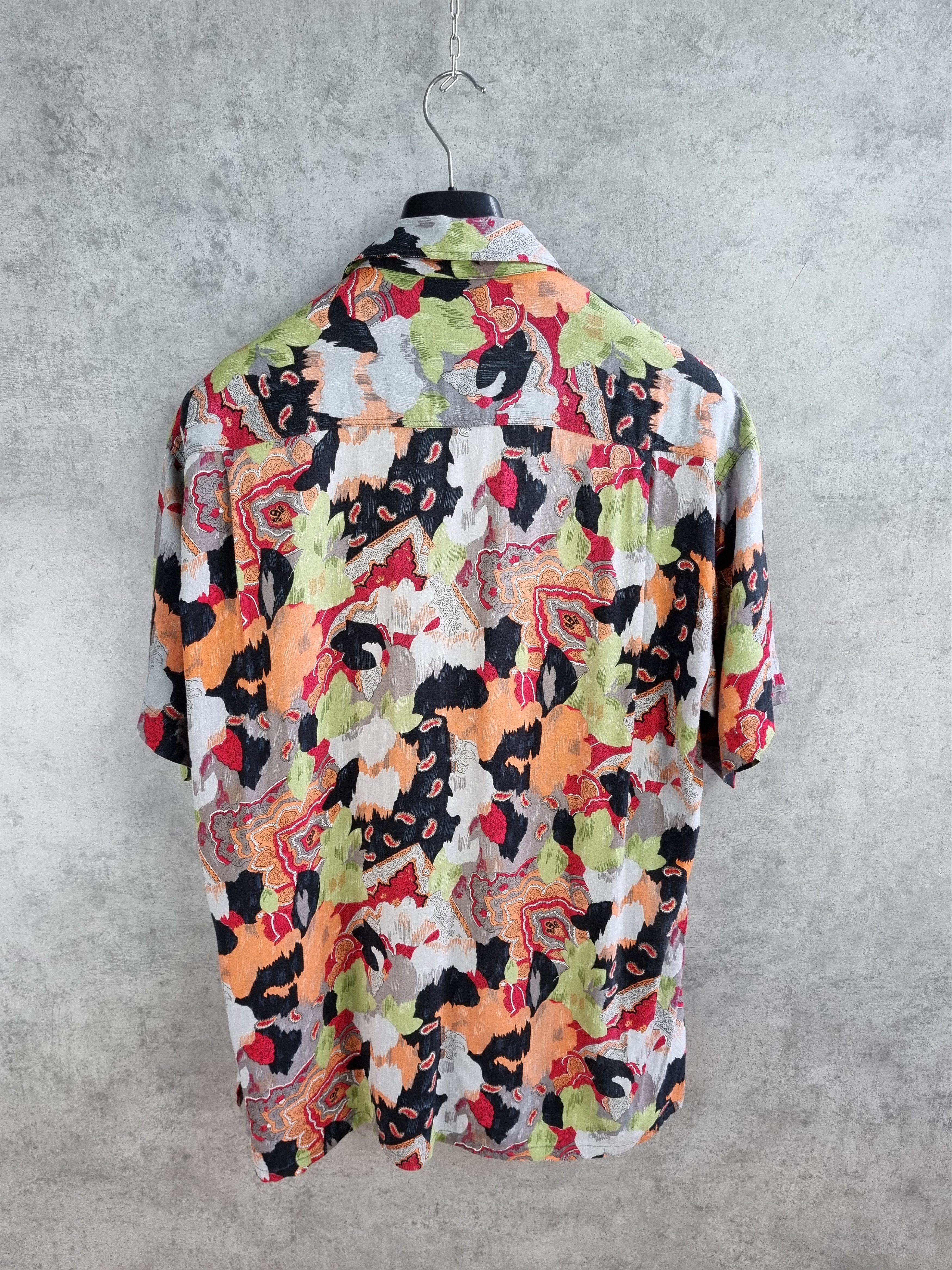 Designer 80s Abstract Viscose Summer Shirt DRIES VAN NOTEN style Size US XL / EU 56 / 4 - 6 Thumbnail