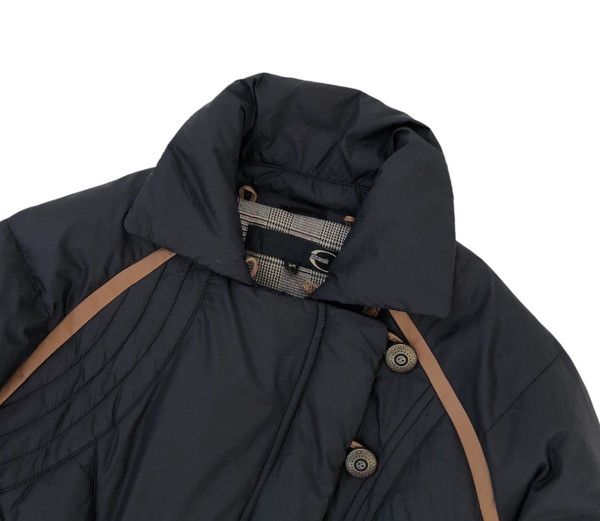 Just Cavalli Justcavalli Puffer Down Feathers Line Leather Women Jacket Size ONE SIZE - 11 Thumbnail