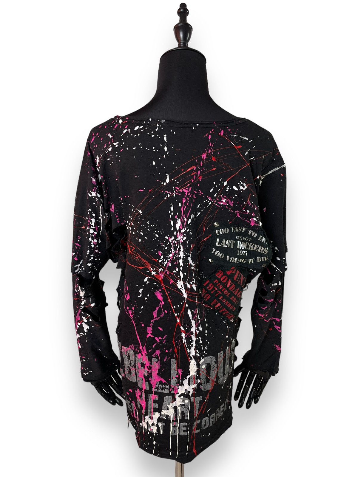Japanese Brand × Seditionaries Jpn Rebels SexPot Revenge Distressed Zipped LS Shirt Size M / US 6-8 / IT 42-44 - 5 Thumbnail