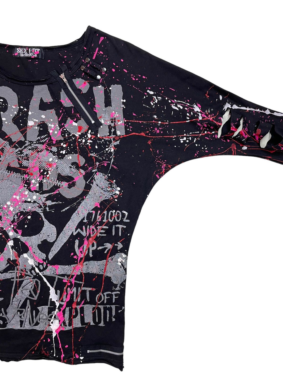 Japanese Brand × Seditionaries Jpn Rebels SexPot Revenge Distressed Zipped LS Shirt Size M / US 6-8 / IT 42-44 - 12 Thumbnail
