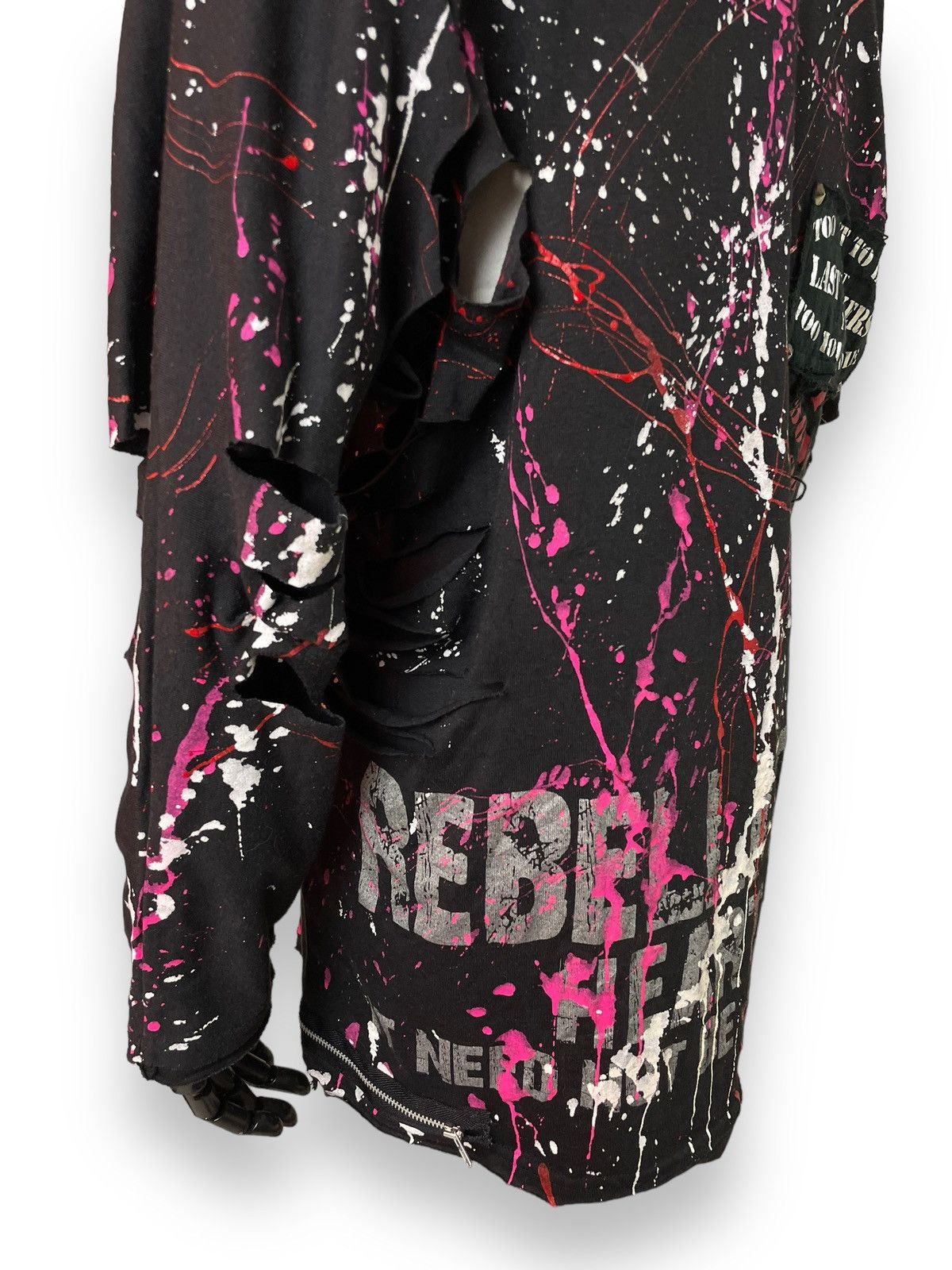 Japanese Brand × Seditionaries Jpn Rebels SexPot Revenge Distressed Zipped LS Shirt Size M / US 6-8 / IT 42-44 - 6 Thumbnail