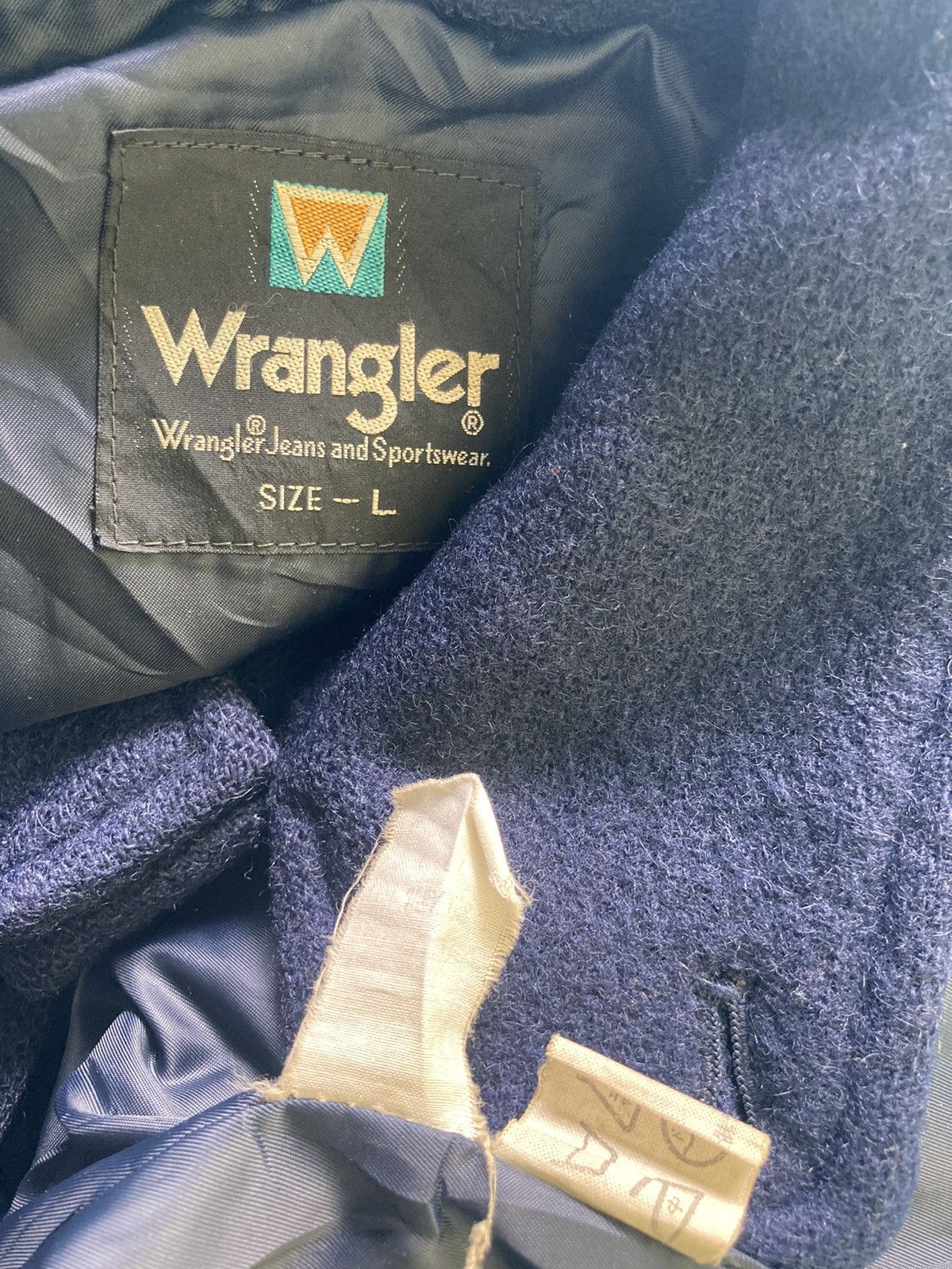 Vintage VINTAGE WRANGLER WOOL CHORE JACKET Size US L / EU 52-54 / 3 - 6 Thumbnail