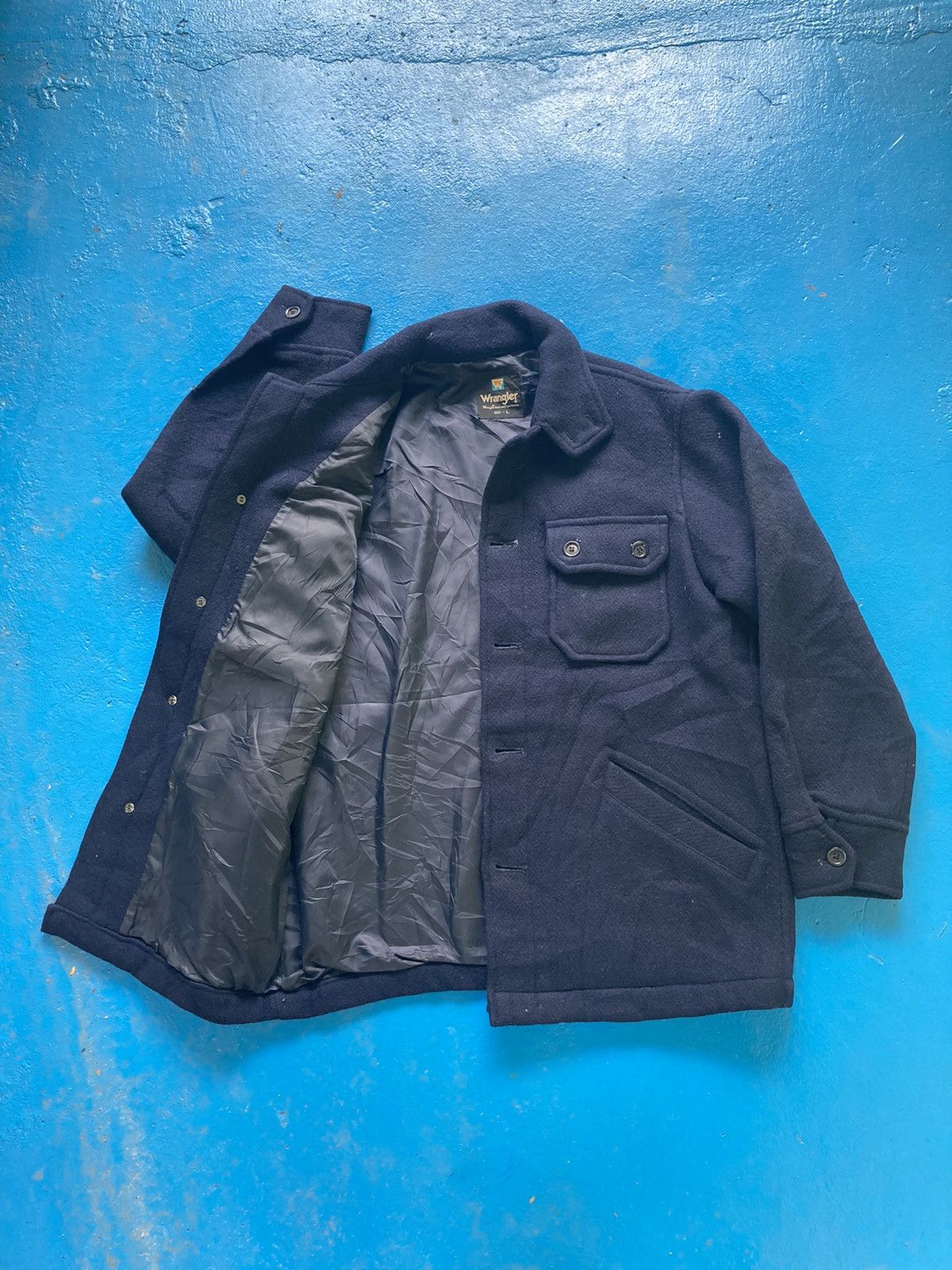 Vintage VINTAGE WRANGLER WOOL CHORE JACKET Size US L / EU 52-54 / 3 - 2 Thumbnail